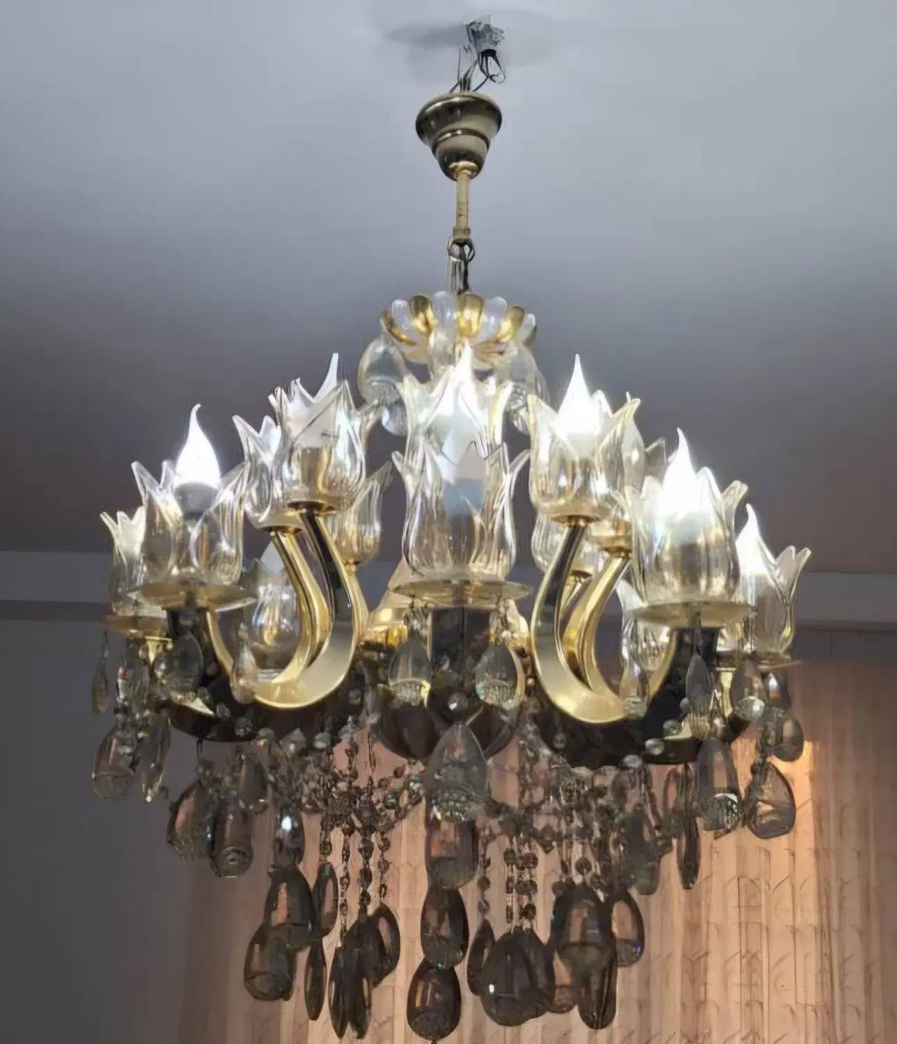 لوستر ابکاری طلا شیک  خاص پسند|لوستر و چراغ آویز|ری, سیزده آبان|دیوار