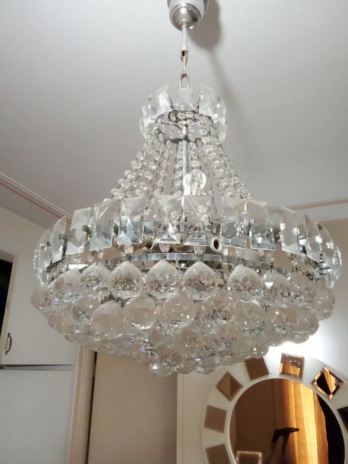 لوستر استیل کریستالی|لوستر و چراغ آویز|کرج, گلشهر|دیوار