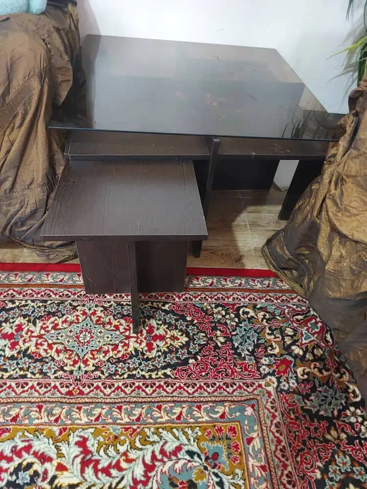 میزجلومبلی عسلی قهوه ای|مبلمان خانگی و میز عسلی|خرمآباد, |دیوار