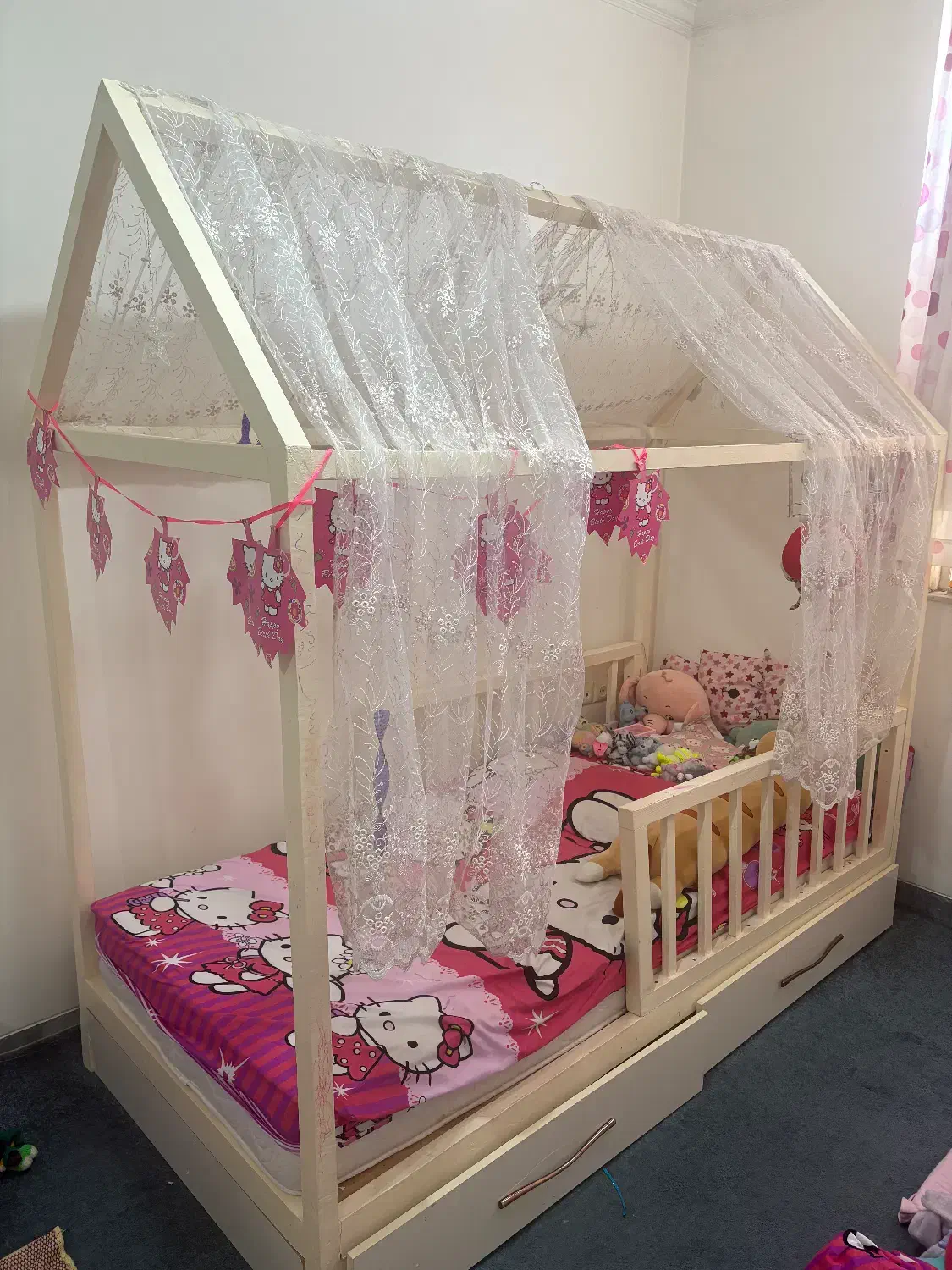 تخت خواب کلبه ای کودک و نوجوان اندازه ۲۰۰ در ۹۰|تخت و صندلی بچه|بوشهر, |دیوار