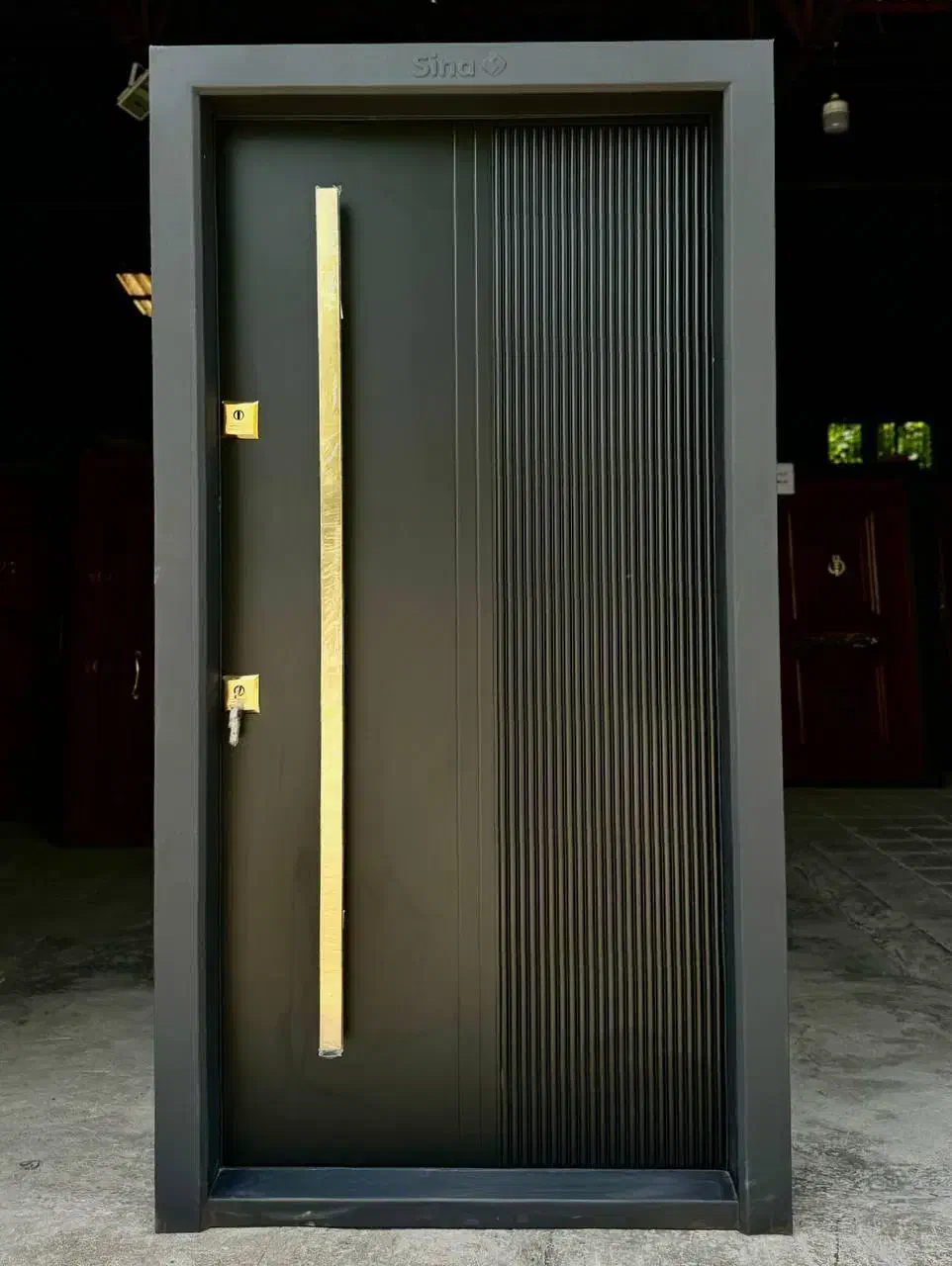 درب ضدسرقت تک قاب روکش گردو ضد سرقت پنجره لوکس ۵۵|مصالح و تجهیزات ساختمان|چمستان, |دیوار