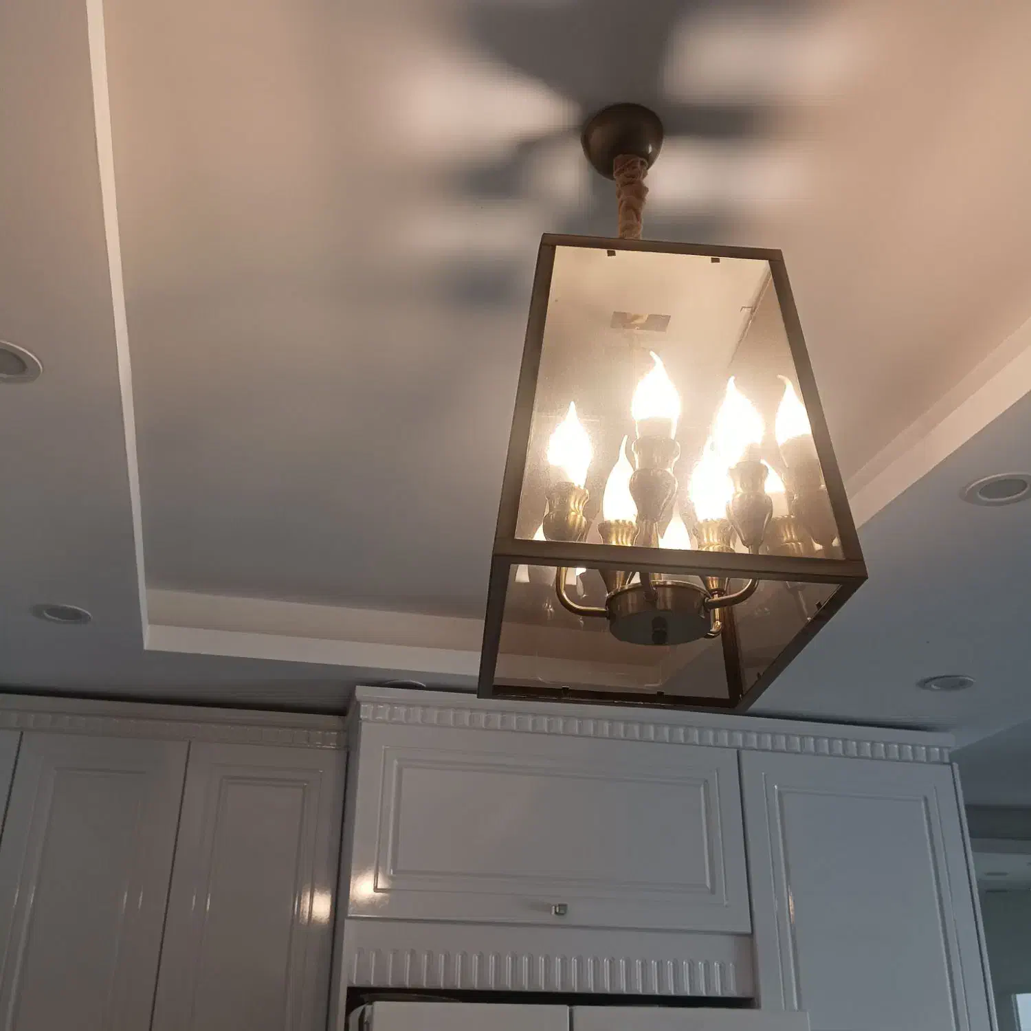 لوستر پنج شعله|لوستر و چراغ آویز|محمدیه-قزوین, |دیوار