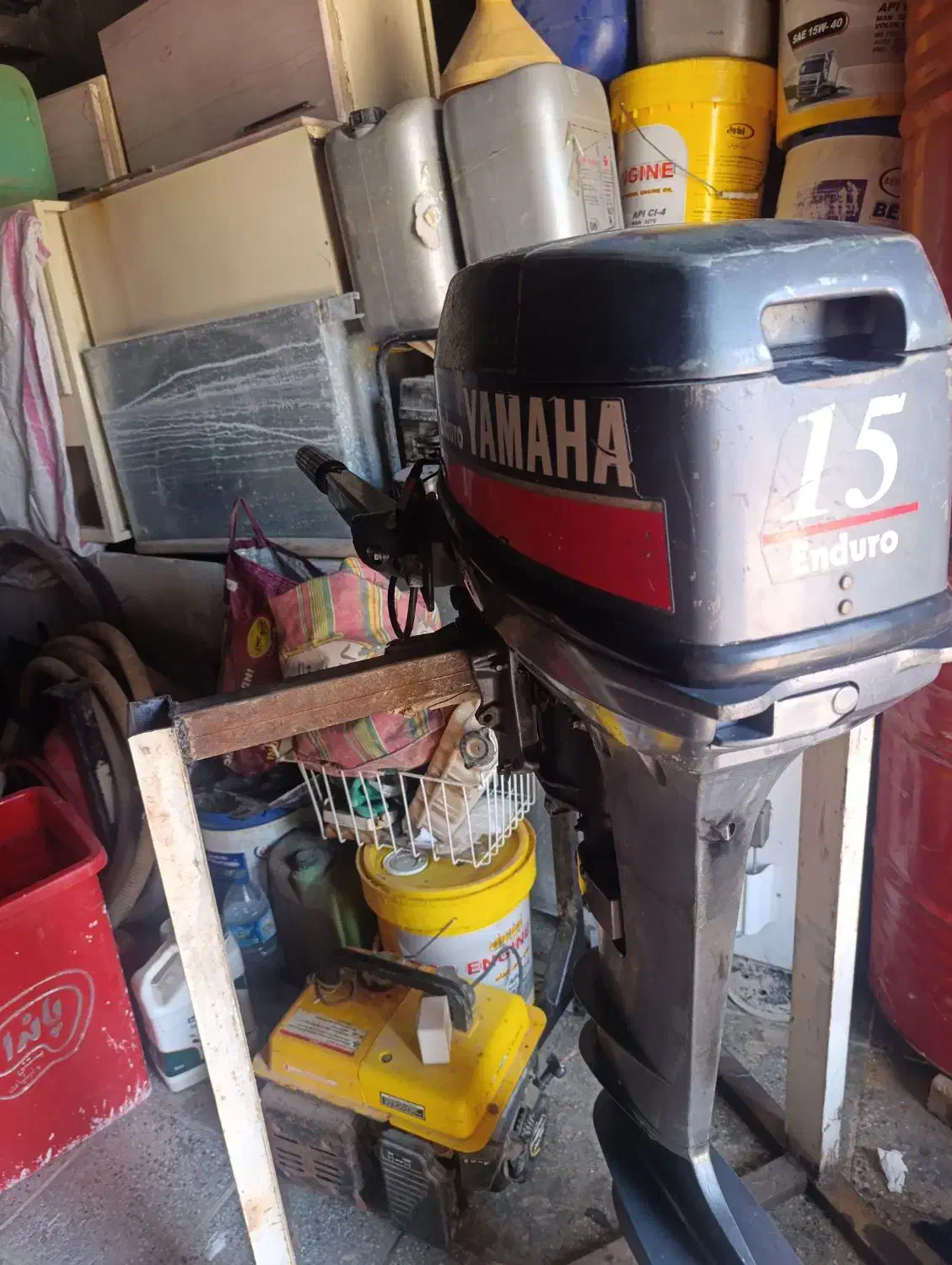 فروش موتور15یاماها اصل ژاپن  با تشت 14|قایق و سایر وسایل نقلیه|لامرد, |دیوار