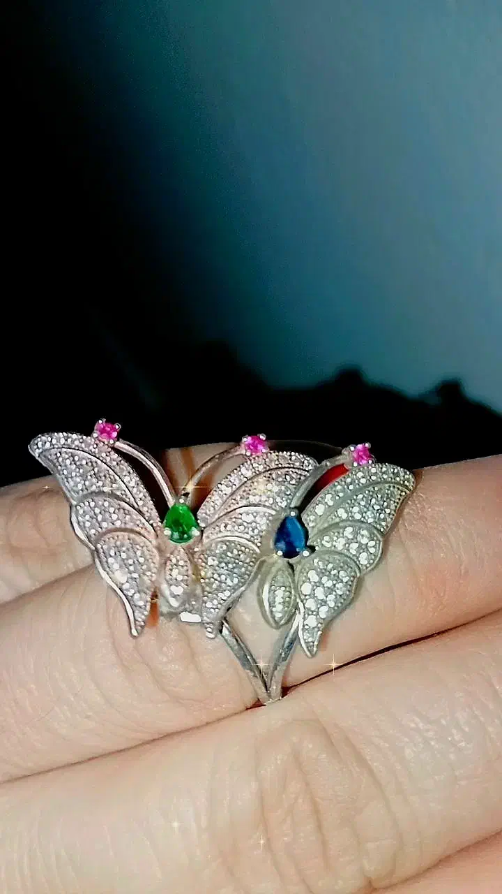 انگشتر عتیقه  نقره و جواهر   بی نظیر|جواهرات|همدان, |دیوار