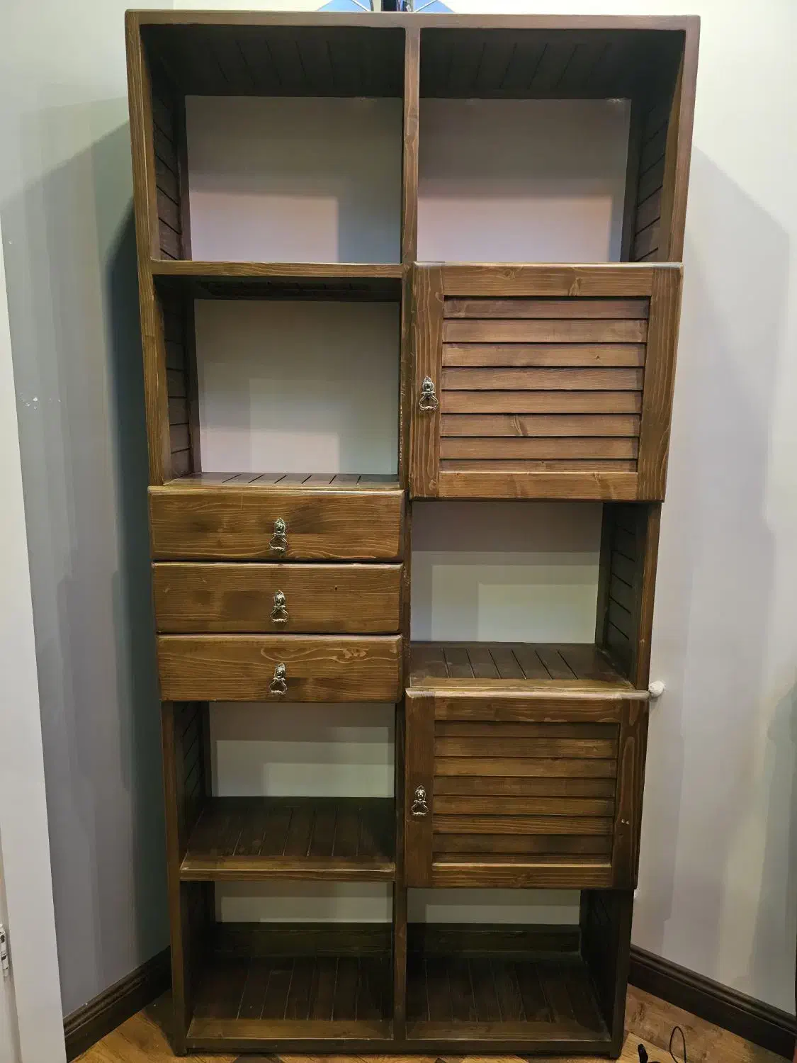 کتابخانه چوبی|کتابخانه، شلف، قفسههای دیواری|تهران, سازمان برنامه شمالی|دیوار