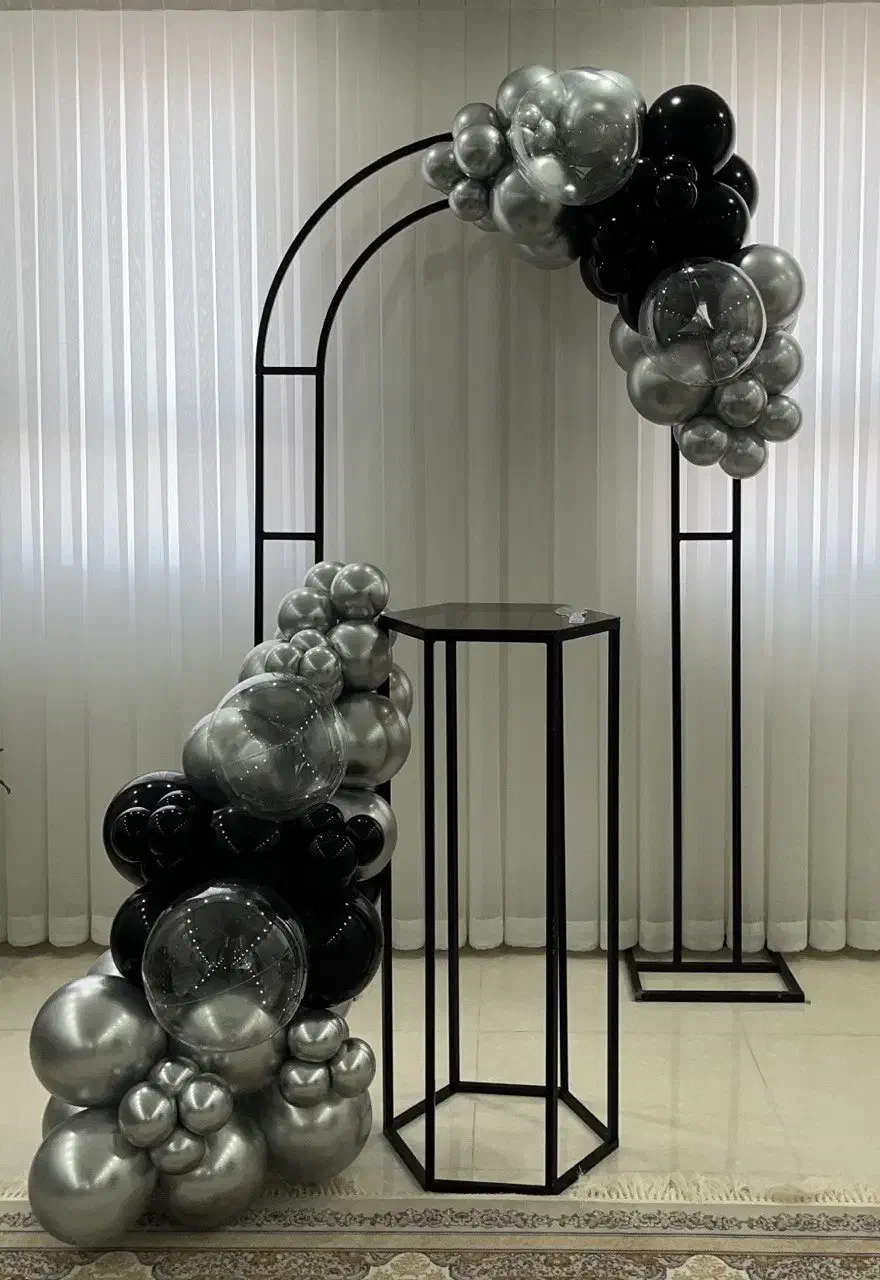 بادکنک تولد تم طوسی مشکی|خدمات پذیرایی، مراسم|بیرجند, |دیوار