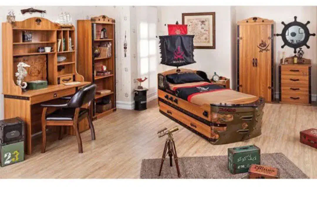 سرویس خواب نوجوان طرح کشتی دزدان دریایی|تخت و سرویس خواب|همدان, |دیوار