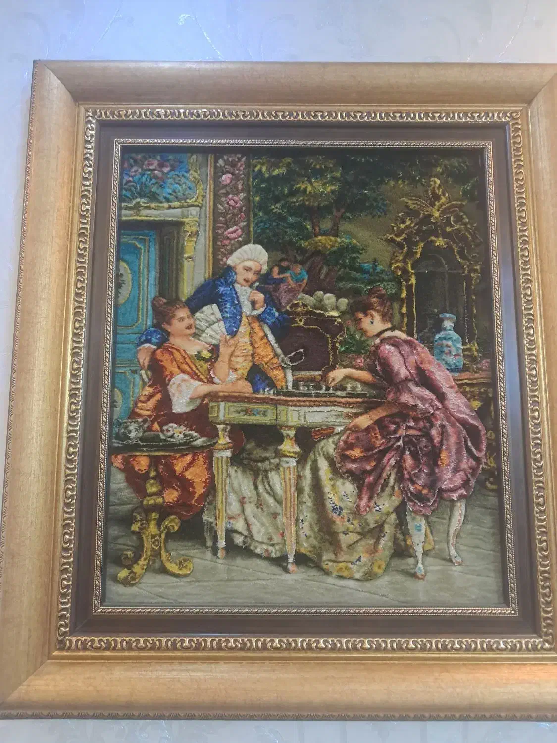 تابلو فرش شطرنج باز اصل تبریز|تابلو فرش|اصفهان, امیرعرب|دیوار