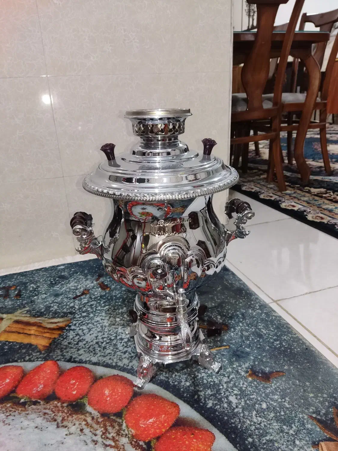 سماور ۸ لیتری اکبربرادران طرح ذغالی|سماور، چای‌ساز، قهوه‌ساز|قم, حقیقت|دیوار