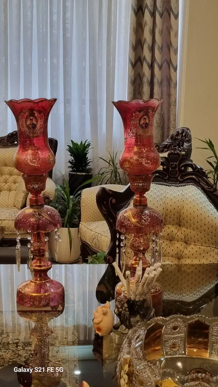 یک جفت شمعدانی شاه عباسی|کلکسیون اشیاء عتیقه|مشکیندشت, |دیوار