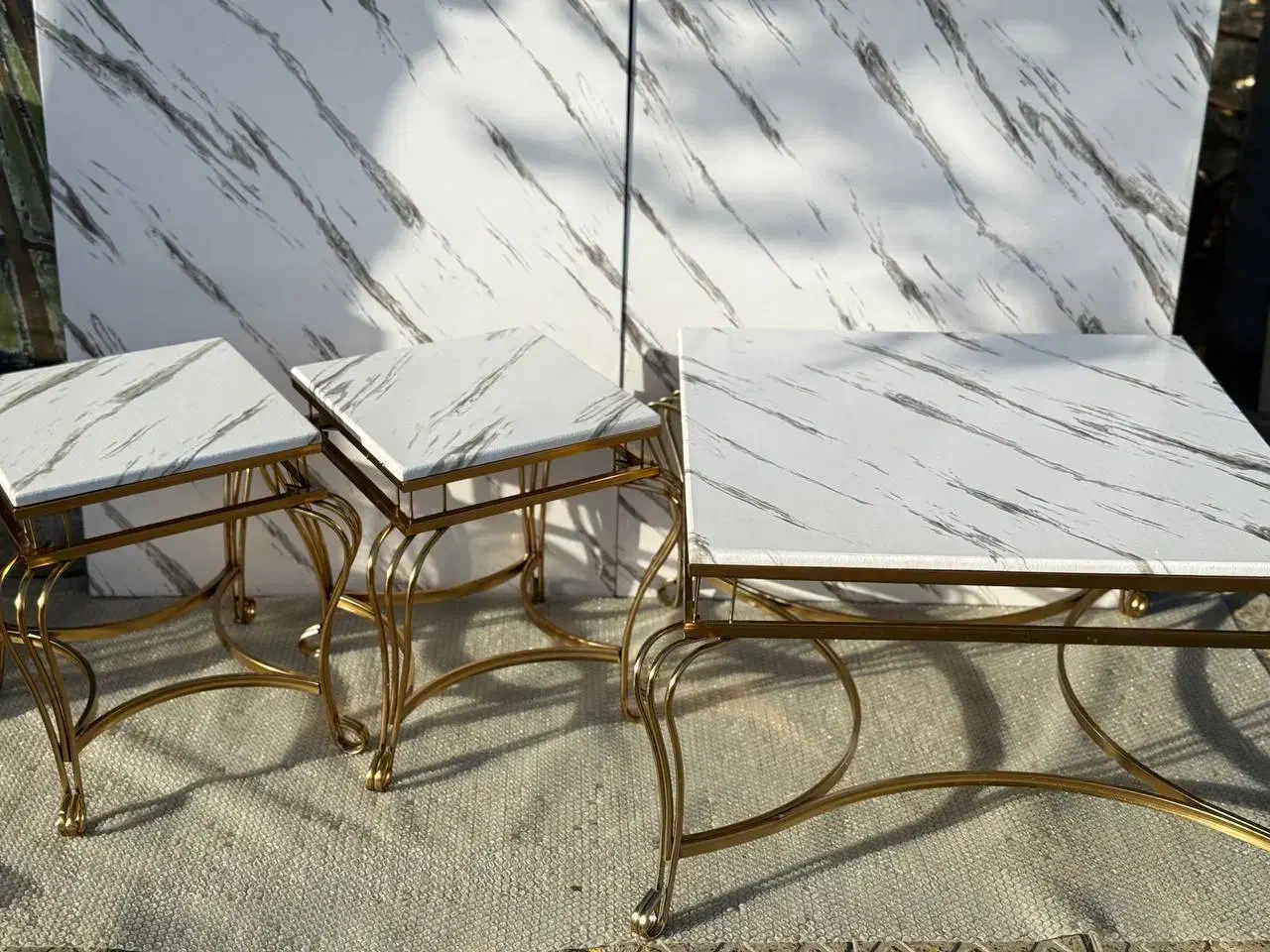 ست کامل جلومبلی و عسلی فرفوژه استیل فلزی گلمیز|مبلمان خانگی و میز عسلی|شیراز, دروازه قران|دیوار