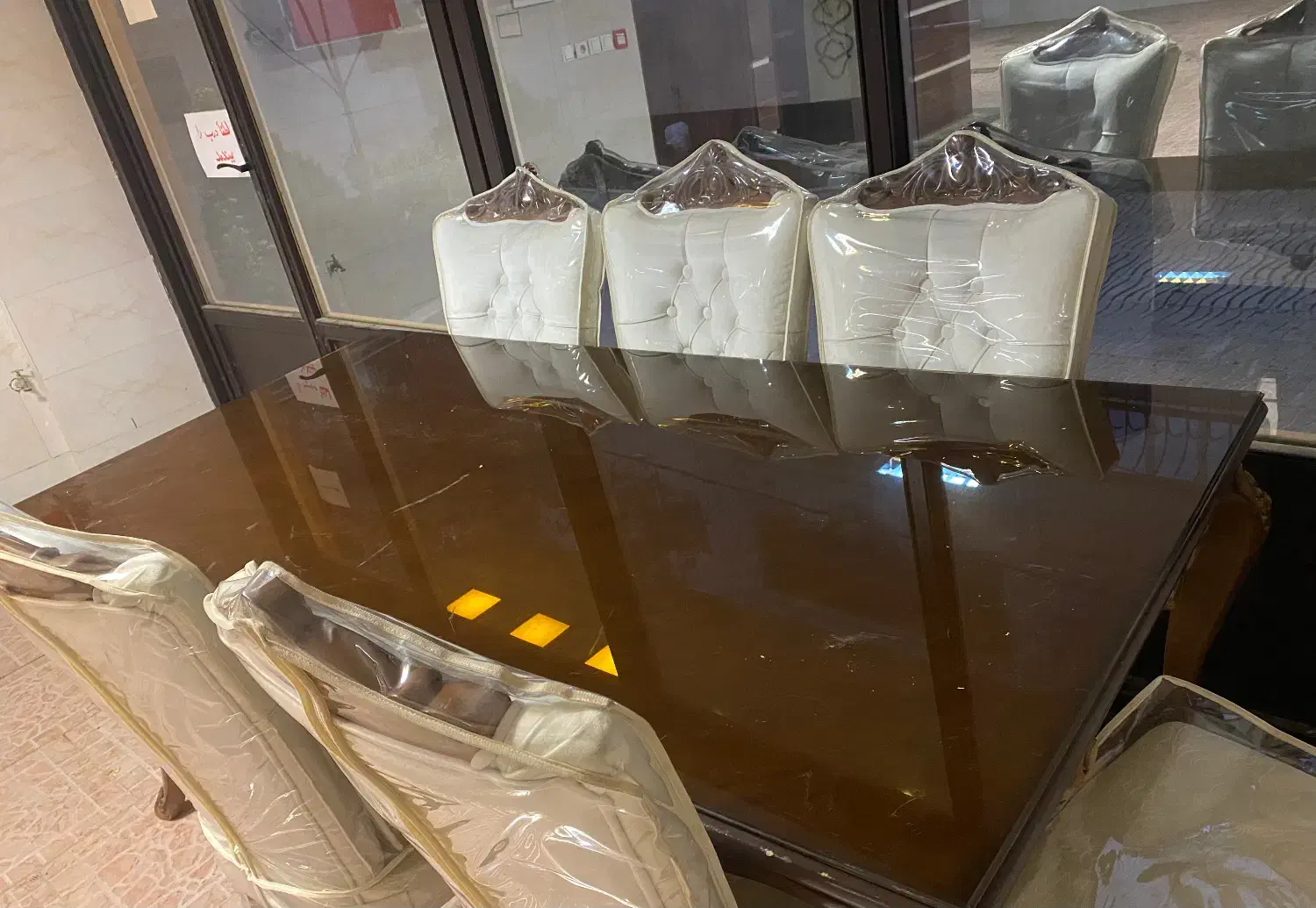 میز غذا خوری بزرگ هشت نفری|میز و صندلی غذاخوری|تبریز, |دیوار