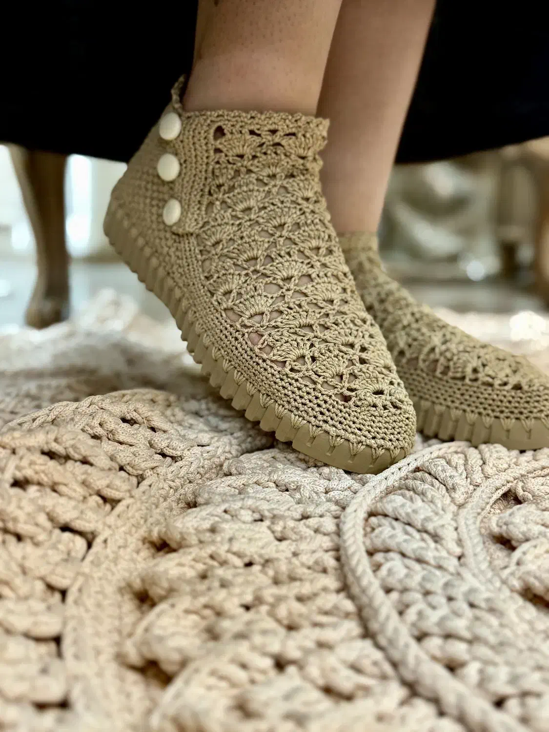 بافت و فروش بوتهای شیک قلاب بافی|کیف، کفش، کمربند|قائم‌شهر, |دیوار