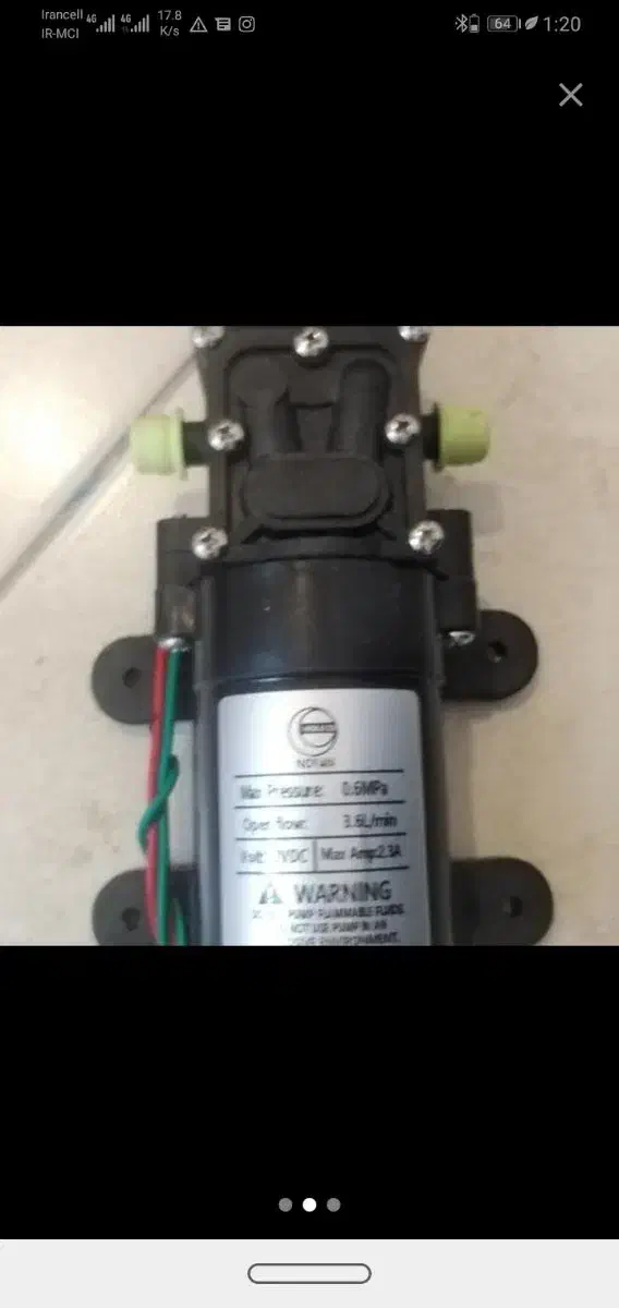 پمپ آب ماشین کمپر و کاروان و آفرودی|قطعات یدکی و لوازم جانبی|تهران, پارک شهر|دیوار