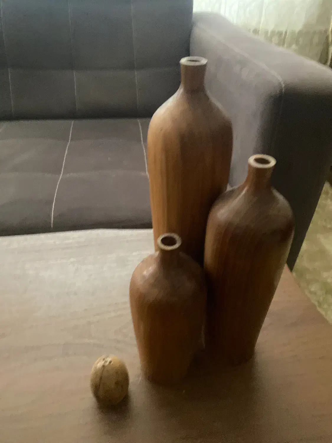 گلدان چوب گردو سه عدد|صنایع دستی و سایر لوازم تزئینی|ساری, |دیوار