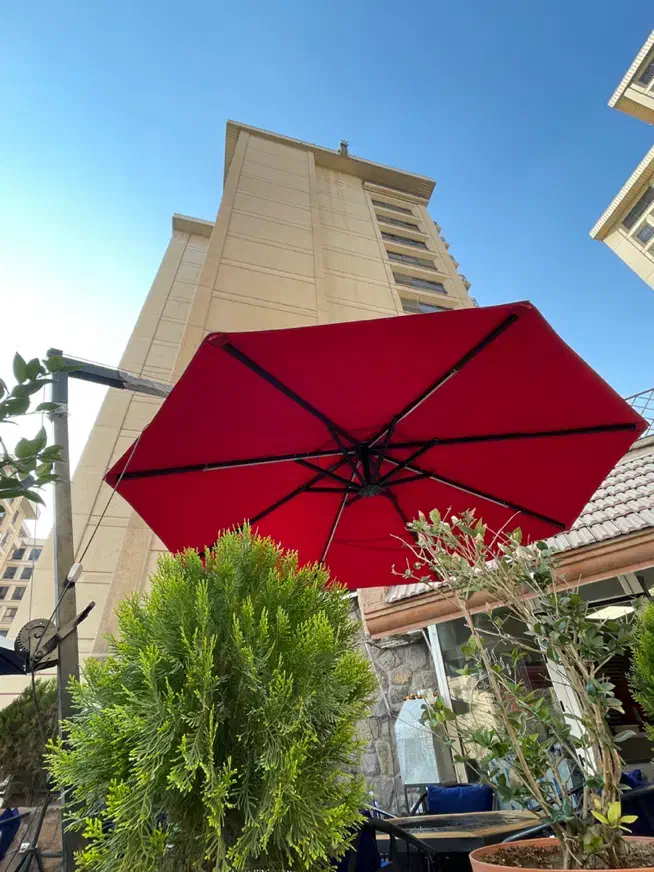 چتر سایبان پایه کنار مربع ۳ در ۳ با بازو فلزی|مصالح و تجهیزات ساختمان|تهران, سوهانک|دیوار