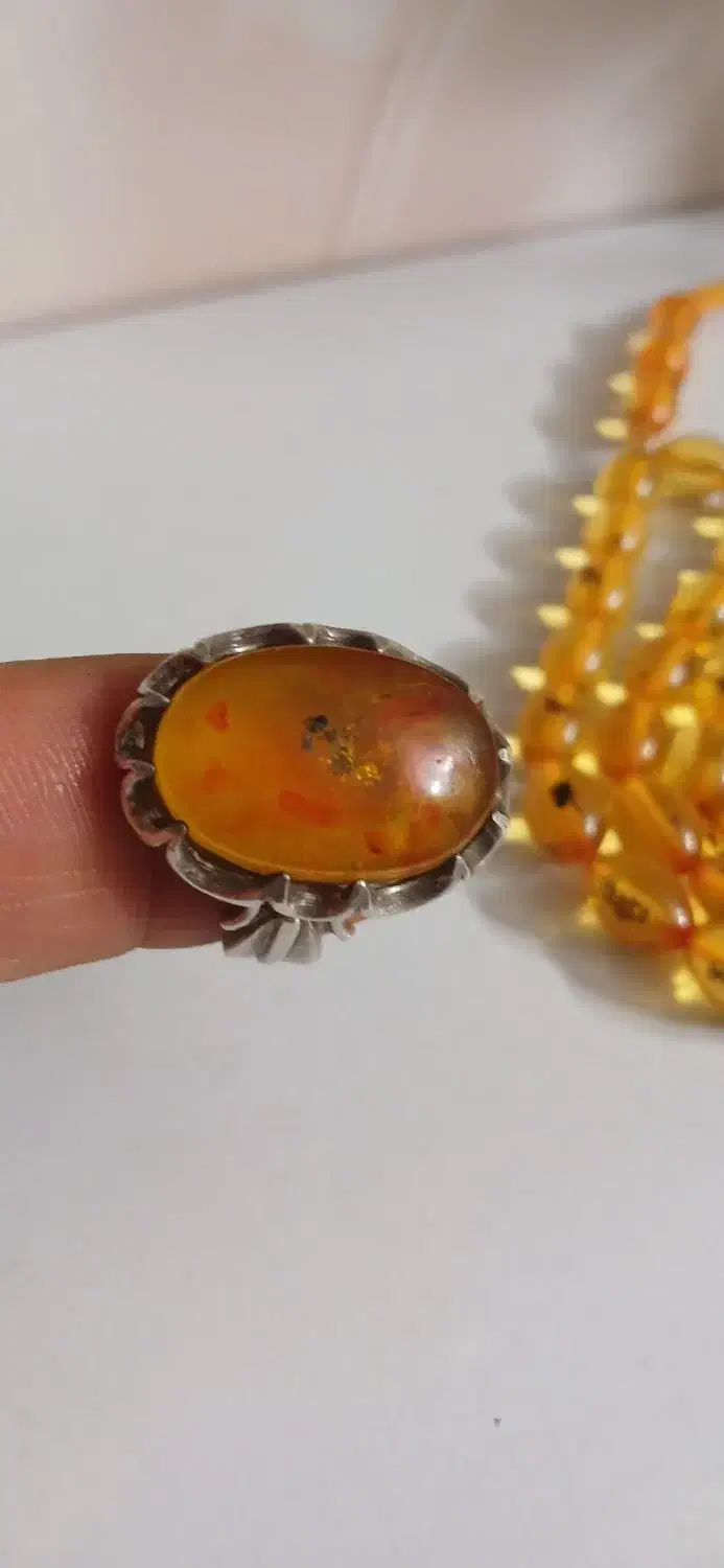 تسبیح کهربا و انگشتر کهربا. با مهمان|بدلیجات|تهران, زمزم|دیوار