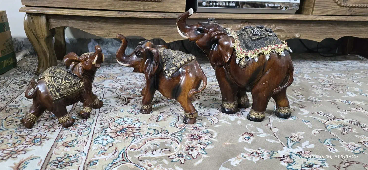 مجسمه فیل 3 عددی|مجسمه، تندیس، ماکت|محمدیه-قزوین, |دیوار