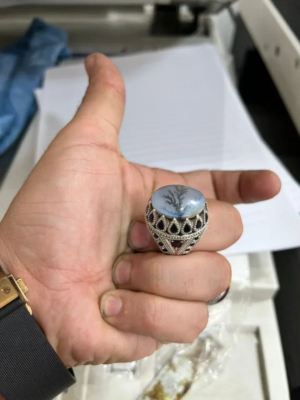 انگشتر دست ساز شجر|جواهرات|خرم‌آباد, |دیوار