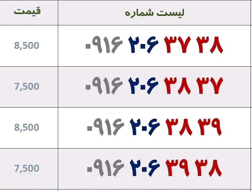 0916-206-3738|سیم‌کارت|اهواز, گلستان|دیوار