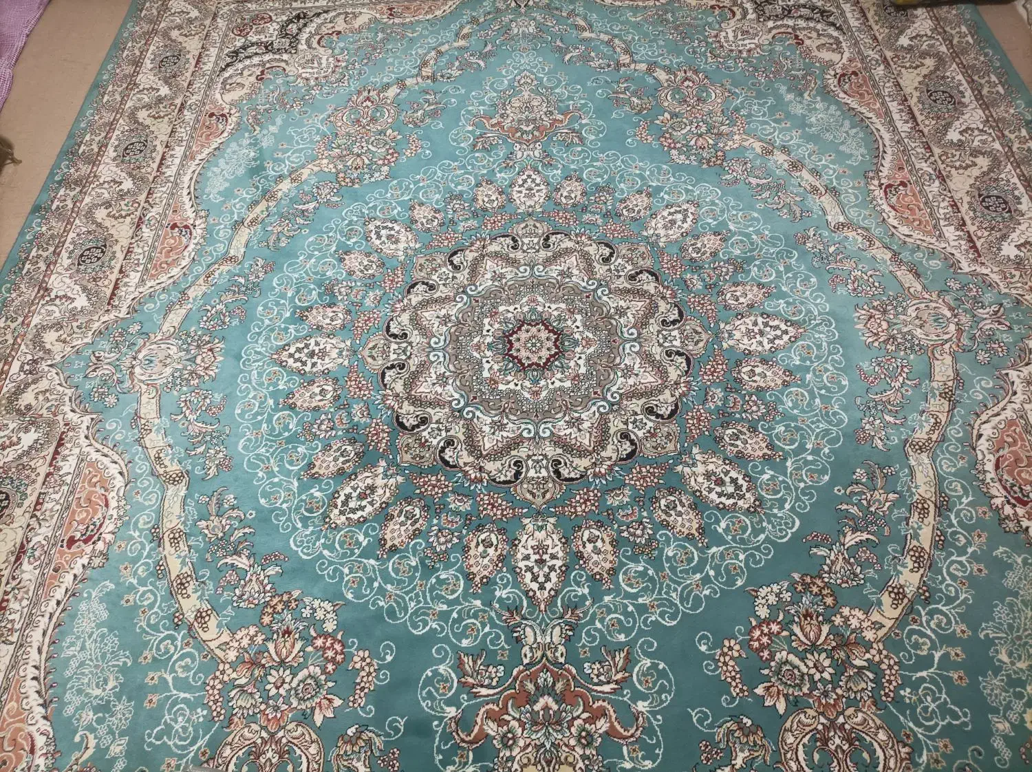 فرش فیروزه ای کاشان|فرش|چناران, |دیوار