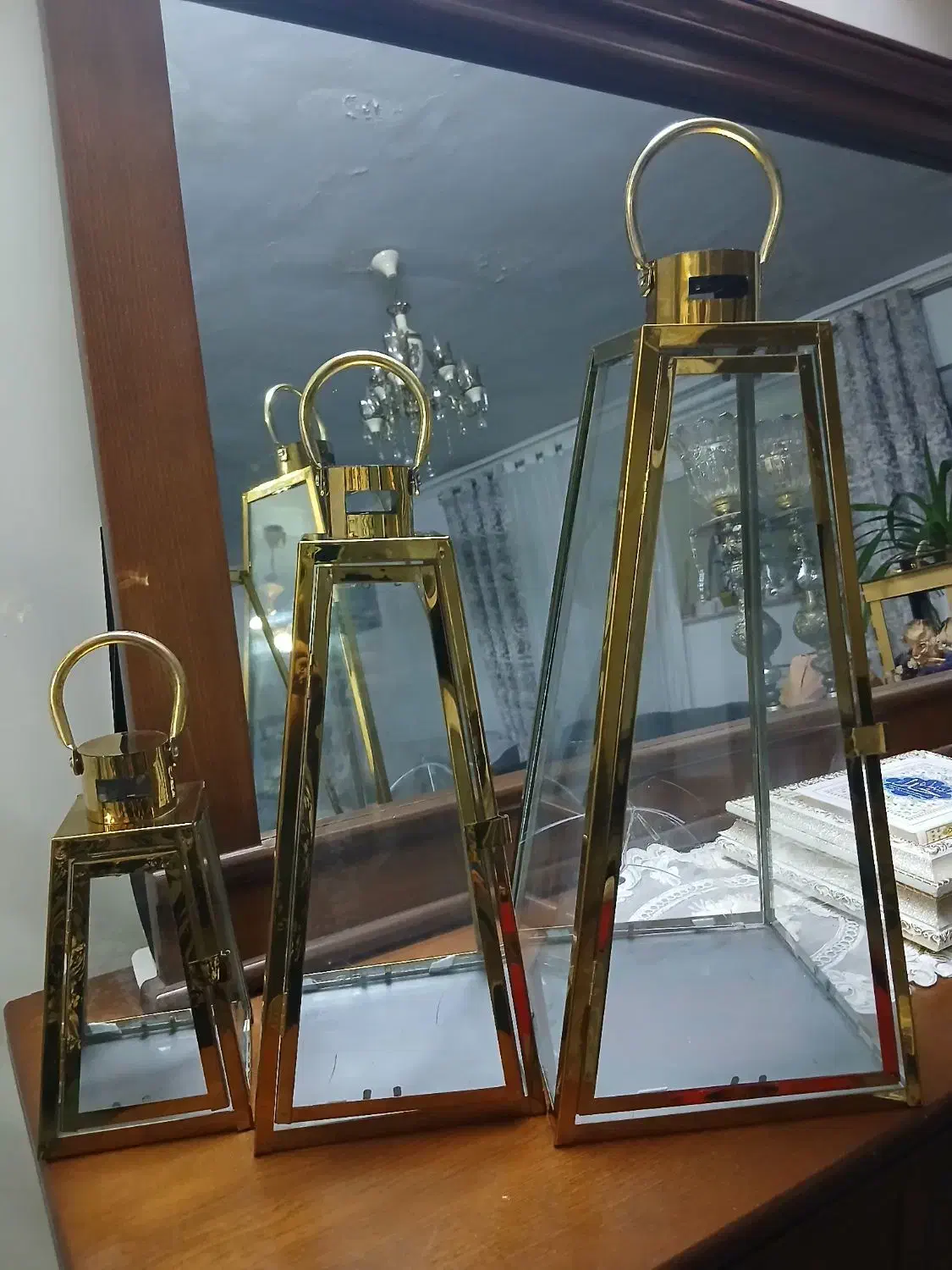 فانوس طلایی|صنایع دستی و سایر لوازم تزئینی|مشهد, خواجه ربیع|دیوار