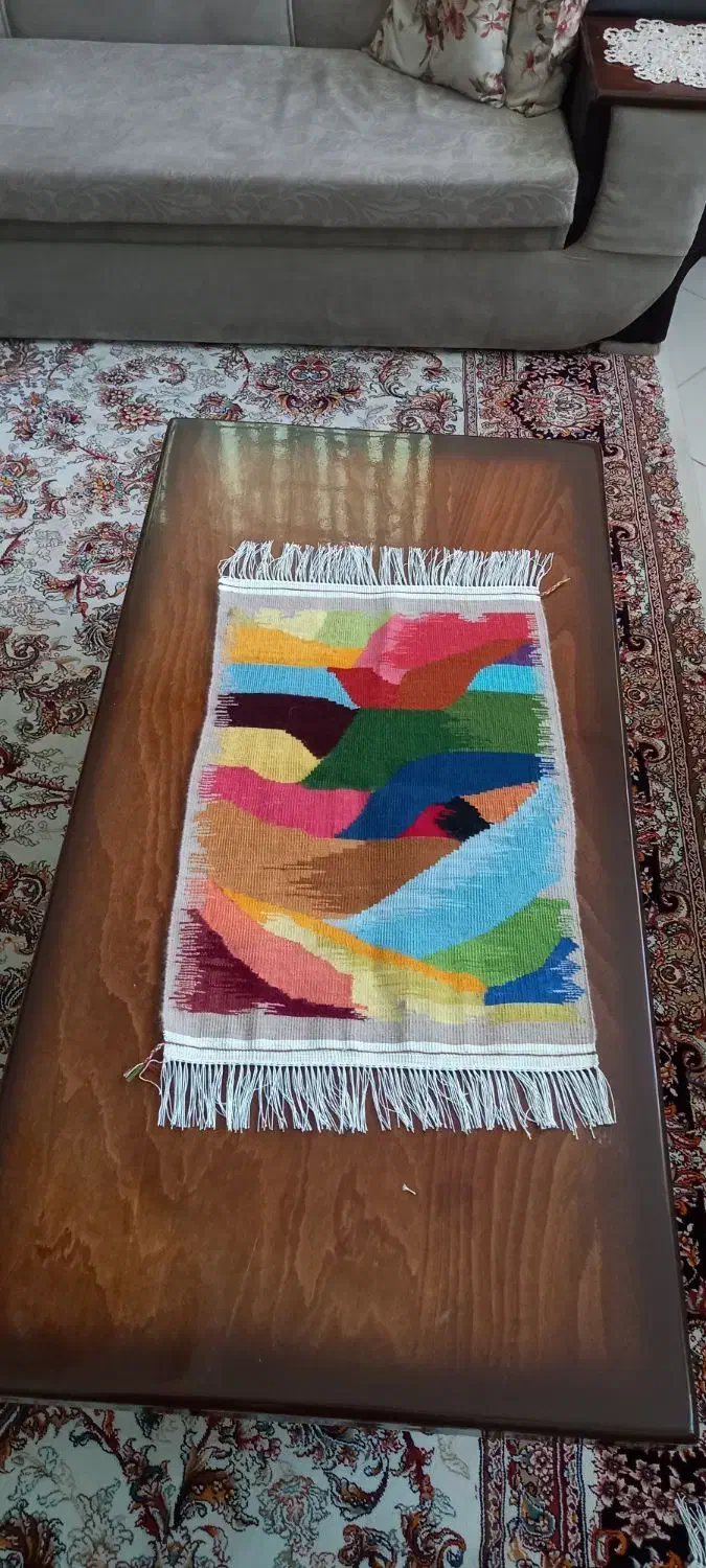 گلیم دستبافت مناسب رومیزی|گلیم، جاجیم، گبه|پرند, فاز ۲|دیوار
