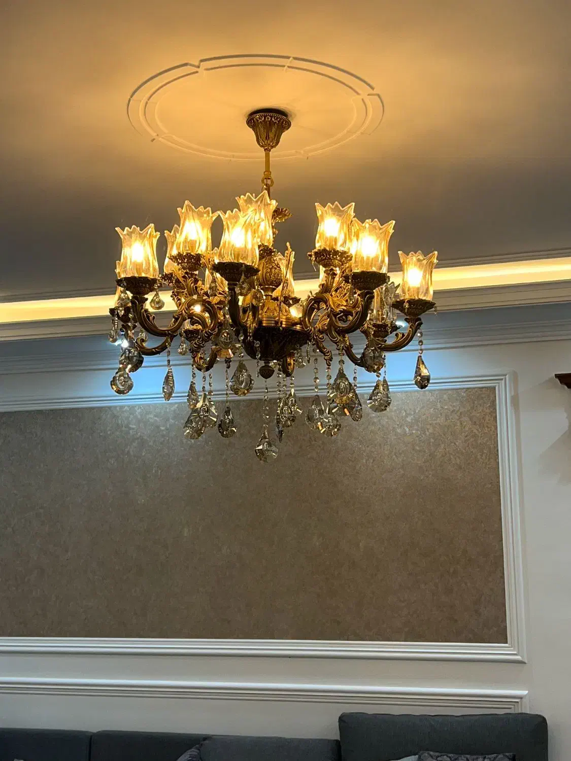 لوستر برنجی ۸شاخه و ۶ شاخه|لوستر و چراغ آویز|تهران, والفجر (افسریه)|دیوار