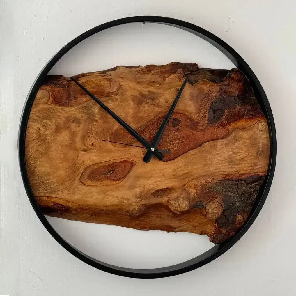 ساعت روستیک چوبی دیزاین|ساعت دیواری و تزئینی|قم, جمکران|دیوار