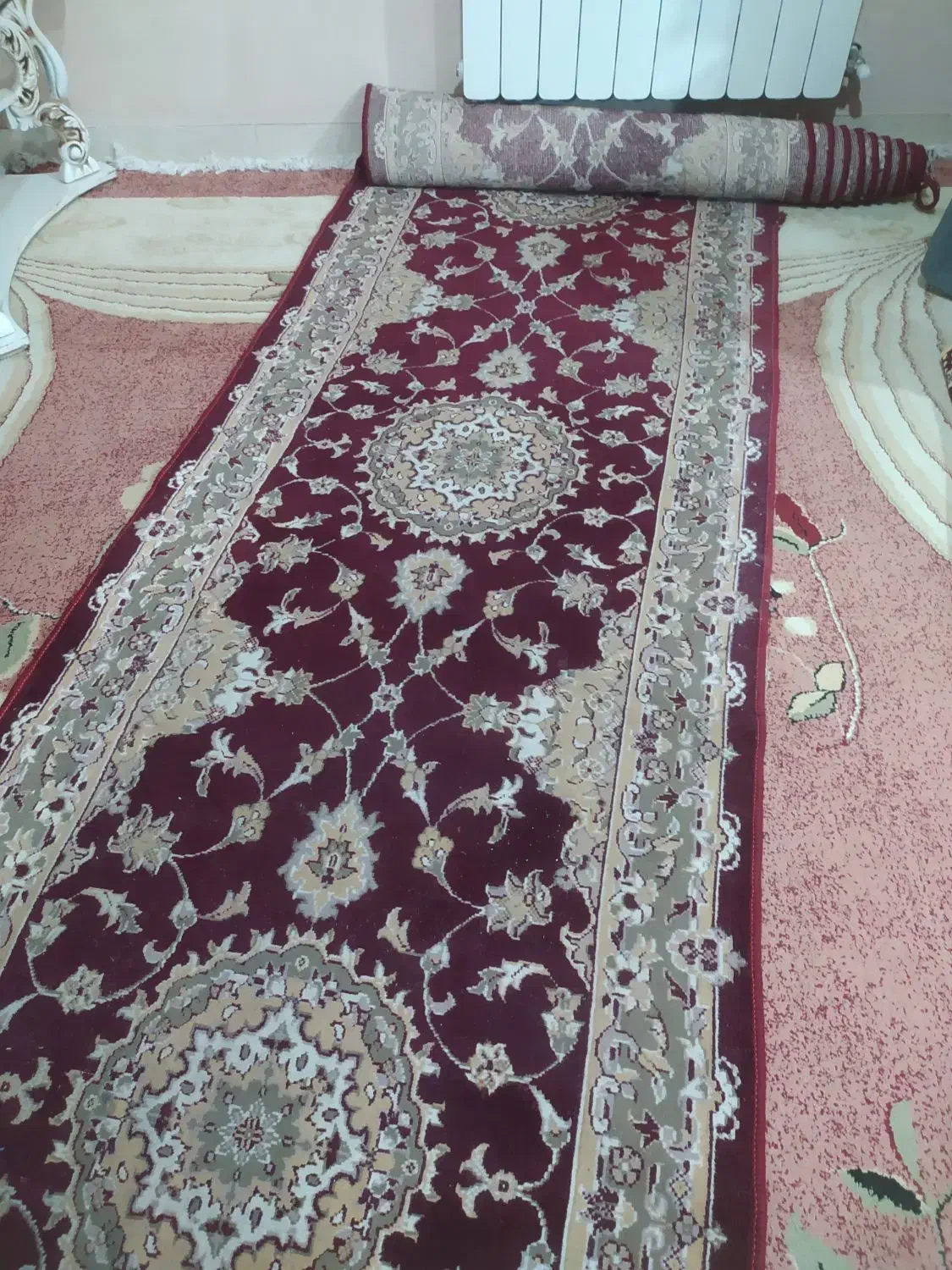 2 عدد کناره فرش ماشینی و تابلو فرش منظره|فرش|خرمآباد, |دیوار