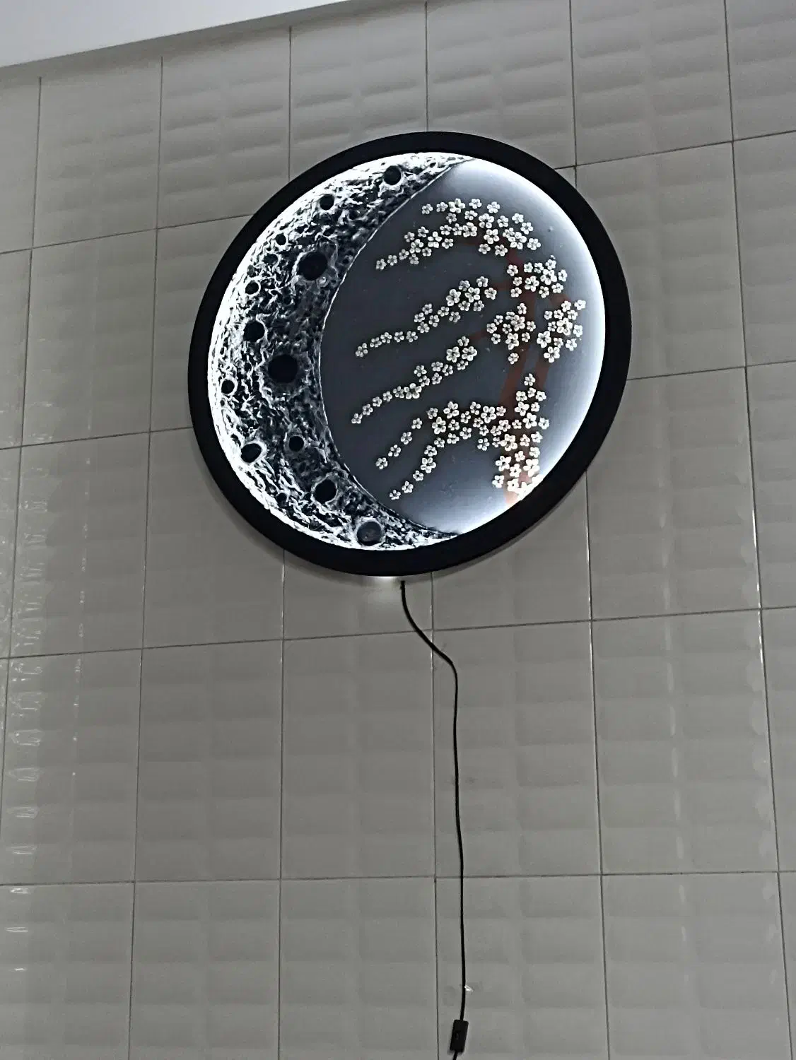 تابلو ماه و شکوفه|تابلو، نقاشی، عکس|میانه, |دیوار