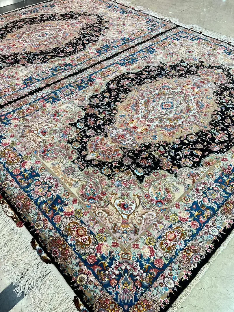 فرش جفت ۶متری دستباف تبریز ۶۰رج خطیبی ابریشم اقساط|فرش|تهران, شهرک چیتگر|دیوار