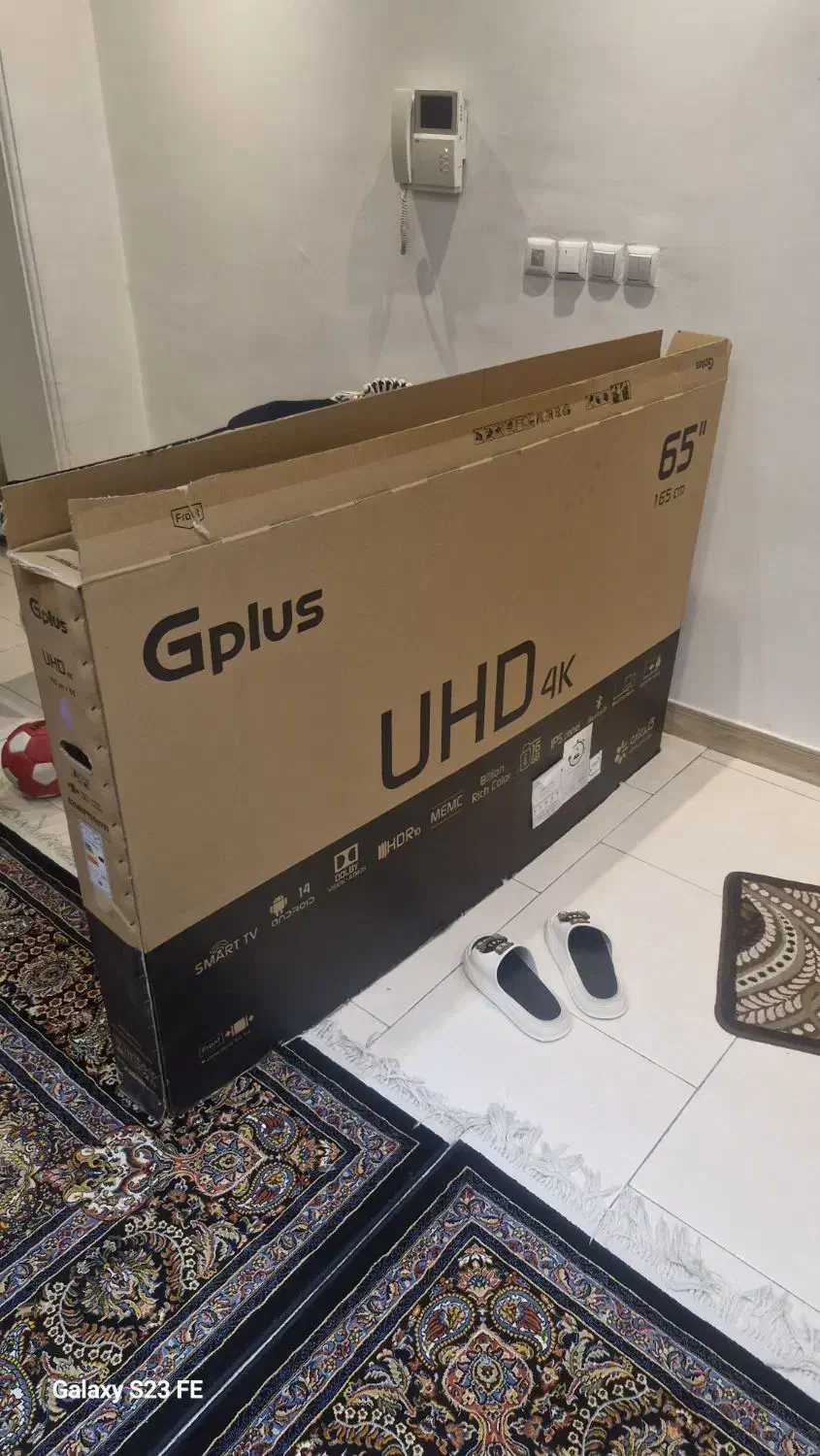 کارتون ۶۵ اینچ GPlas|تلویزیون و پروژکتور|گرمدره, |دیوار