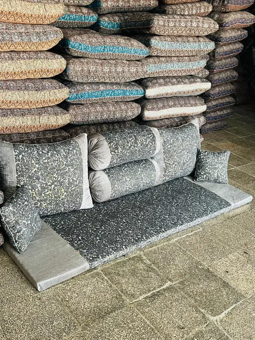 شاه نشین هفت تکه و پنج تکه سنتی ترمه|پشتی|یزد, |دیوار