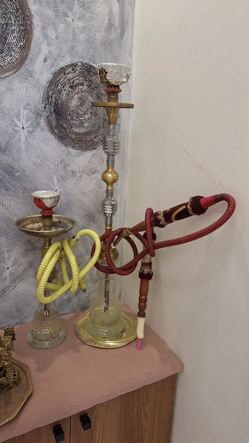 جفت قلیان برنجی و یک کباب پز|کلکسیون و سرگرمی|پردیس, فاز ۲|دیوار