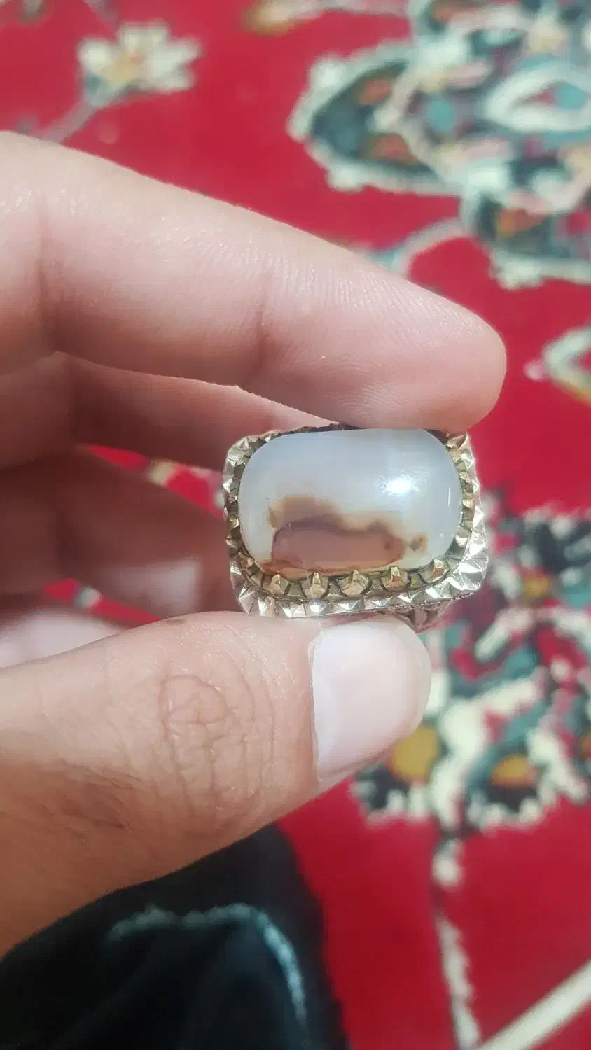 انگشتر مصور شکل دار،عقیق.اوپال.فیروزه نیشابور|جواهرات|مشهد, شهید علی محمدی|دیوار