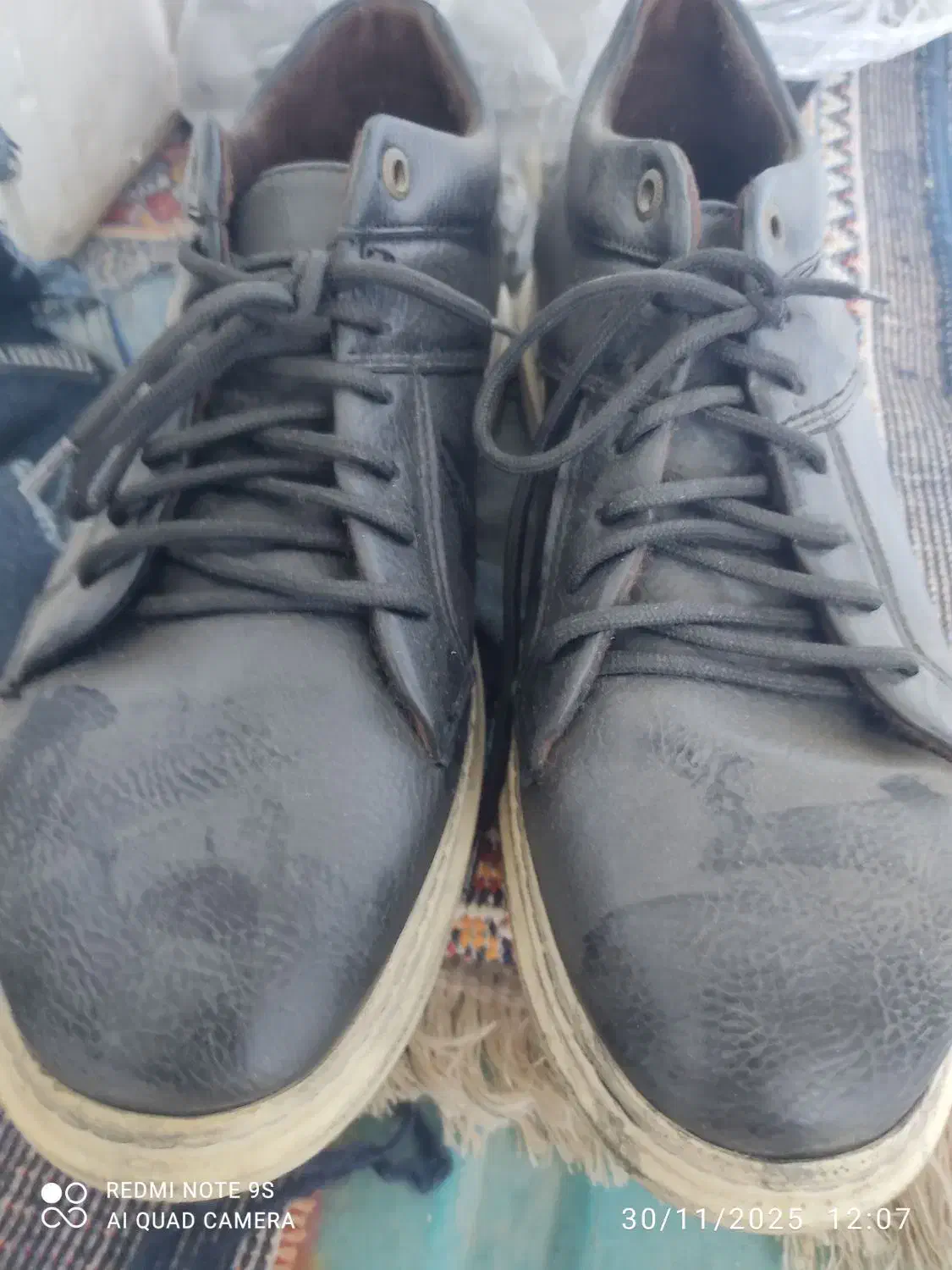 کفش مشکی مردانه رنگ مشکی|کیف، کفش، کمربند|یاسوج, |دیوار