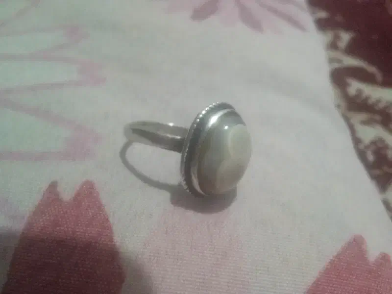 انگشتر نقره با سنگ قیمتی و النگوی قدیمی|جواهرات|دهدشت, |دیوار