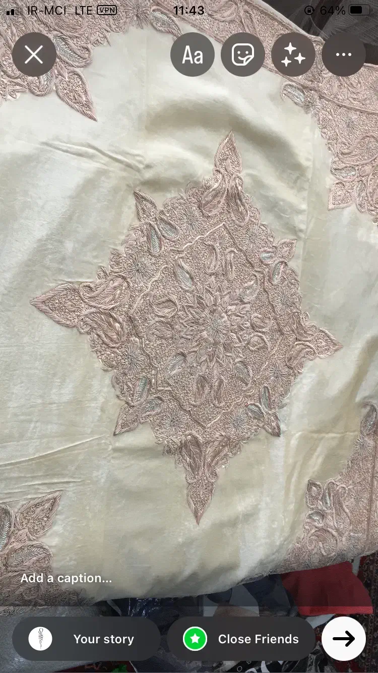 رومیزی مخمل سرمه دوزی شده|پرده، رانر، رومیزی|کرمانشاه, |دیوار