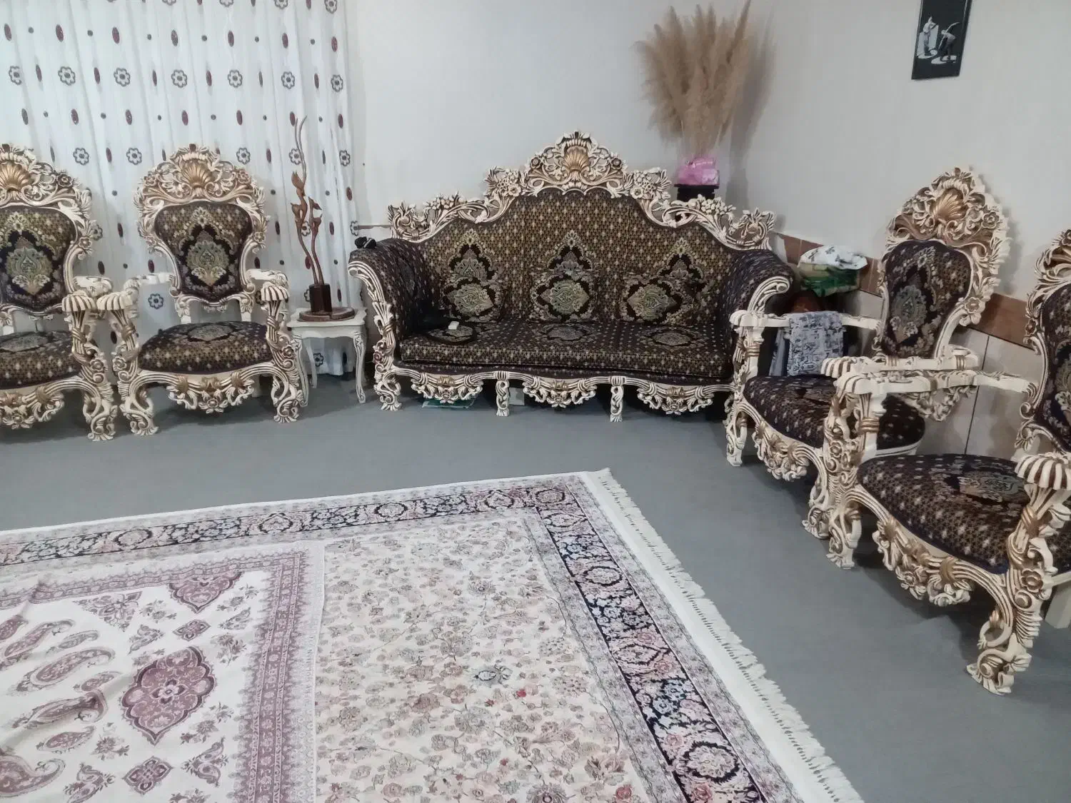 مبل سلطنتی ۷ نفره|مبلمان خانگی و میز عسلی|گنبد کاووس, |دیوار