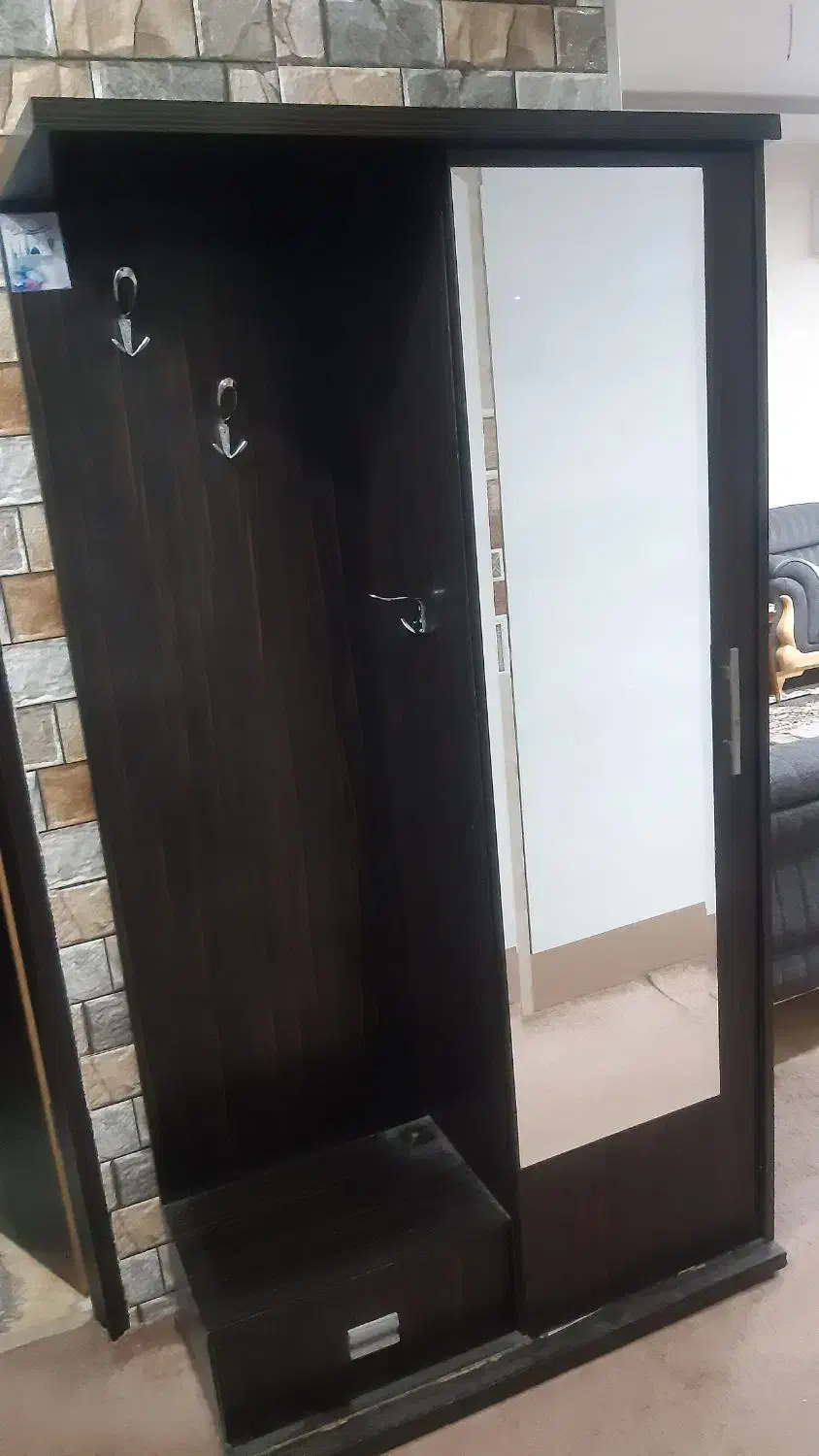 کمد و چوب لباسی ۸طبقه آینه دار|جاکفشی، کمد، دراور|جهرم, |دیوار