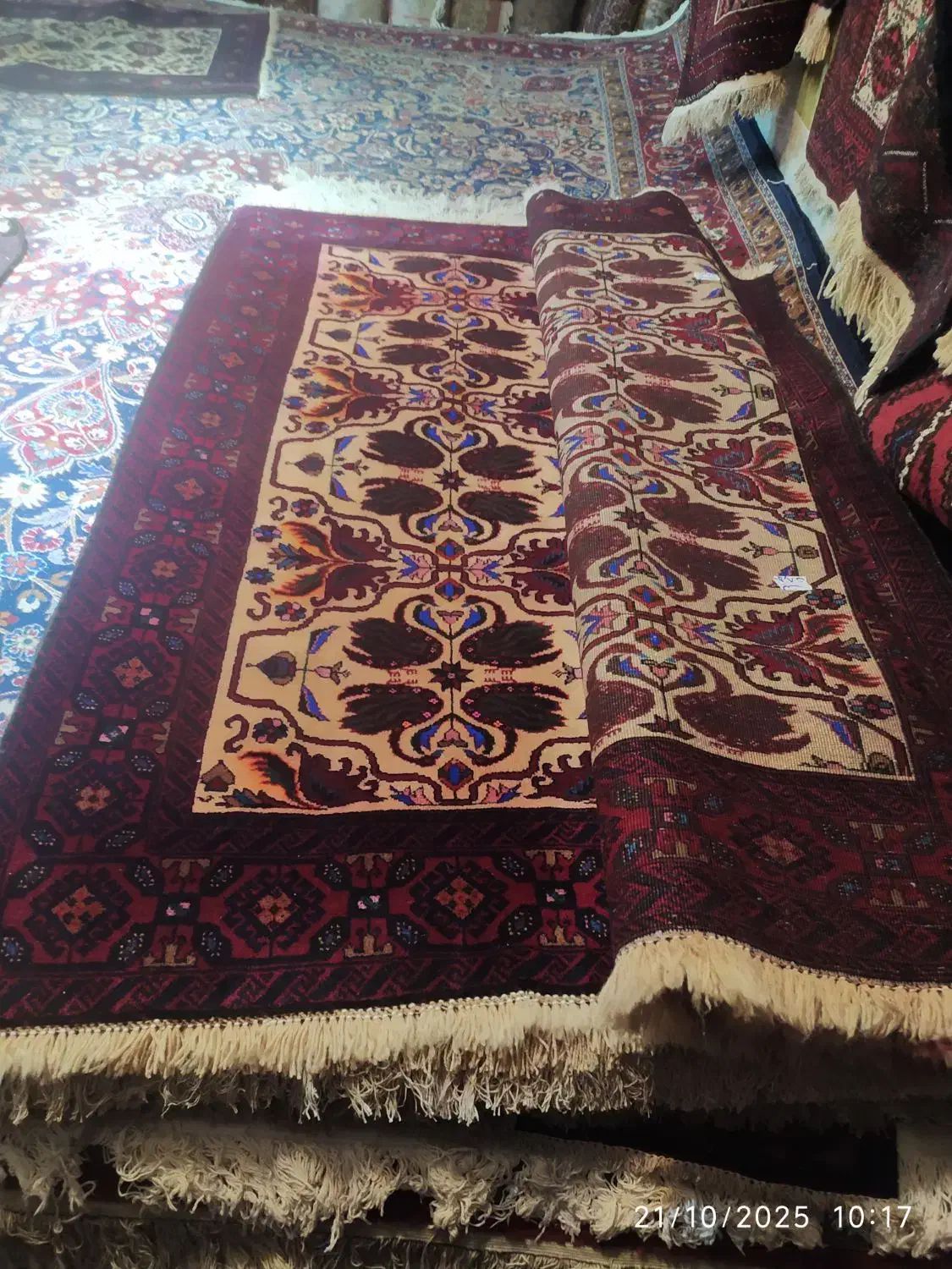 قالیچه دستباف بلوچ و ریزماهی|فرش|مشهد, عنصری|دیوار