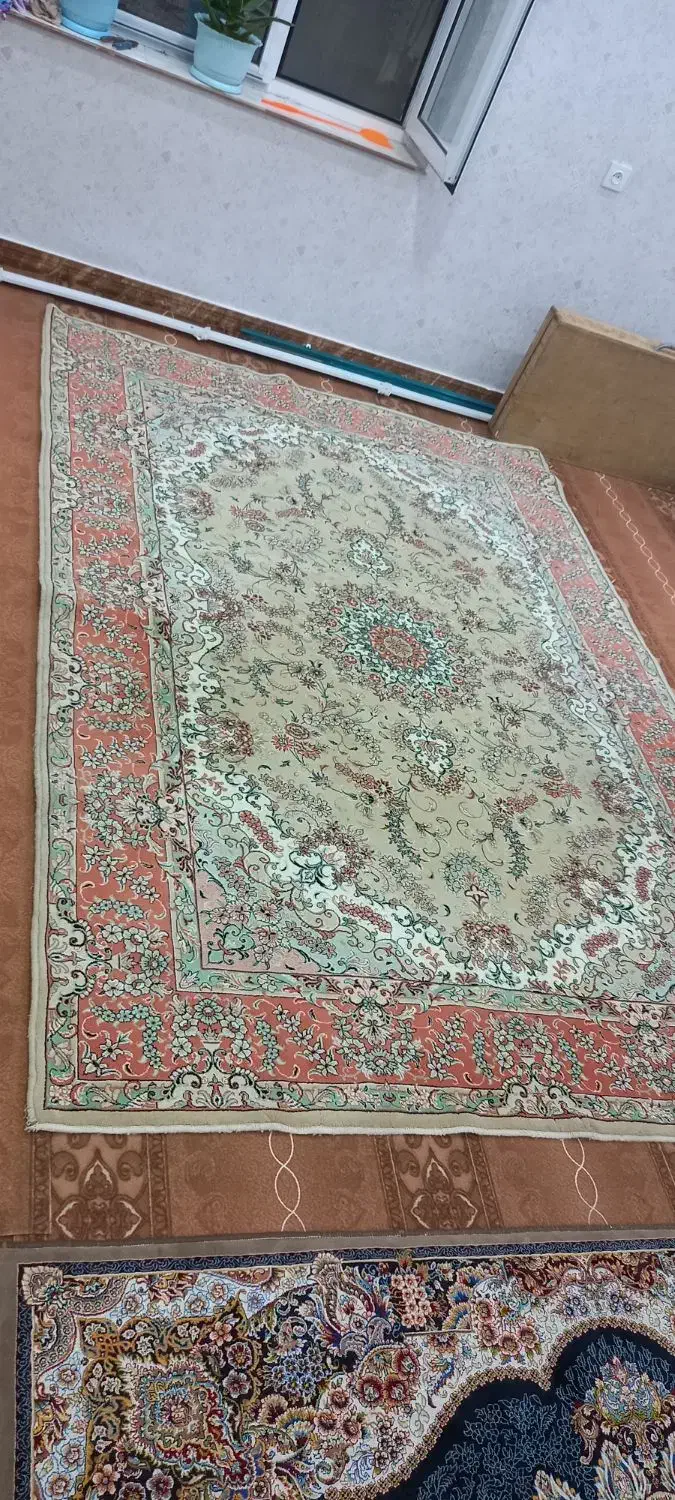 فرش ۷۰۰ شانه کرمی ۲ عدد|فرش|ماکو, |دیوار