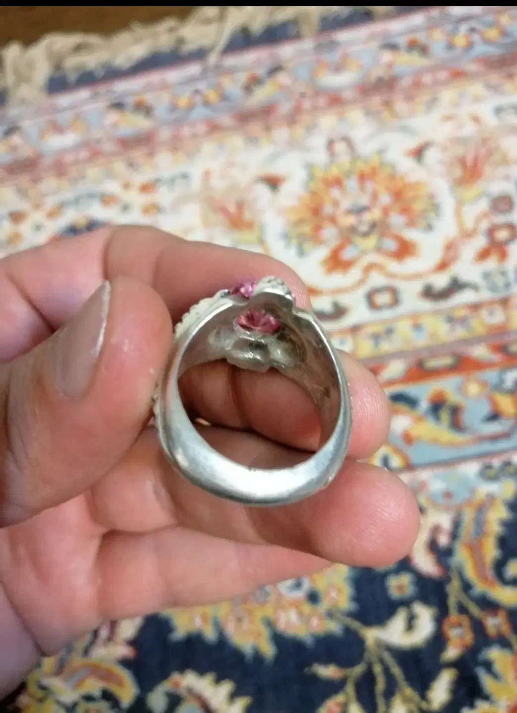 انگشتر نقره  توپاز پوست میازی|جواهرات|چابهار, |دیوار