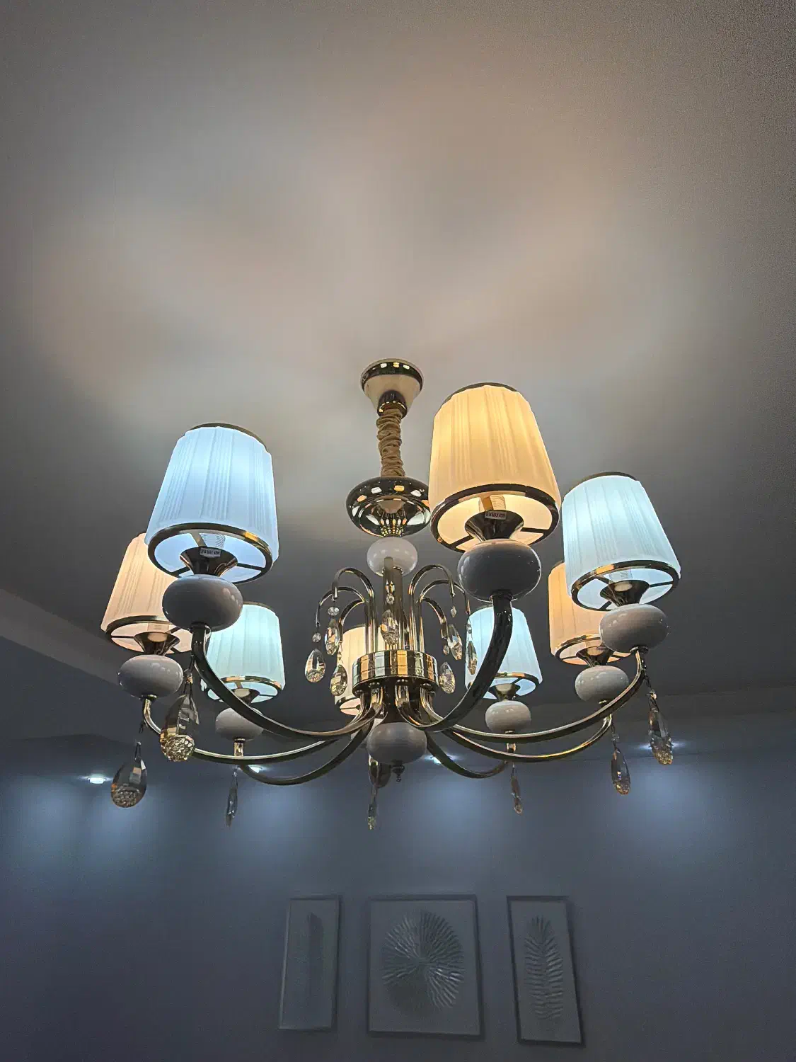 لوستر ۸ شعله|لوستر و چراغ آویز|گرگان, |دیوار