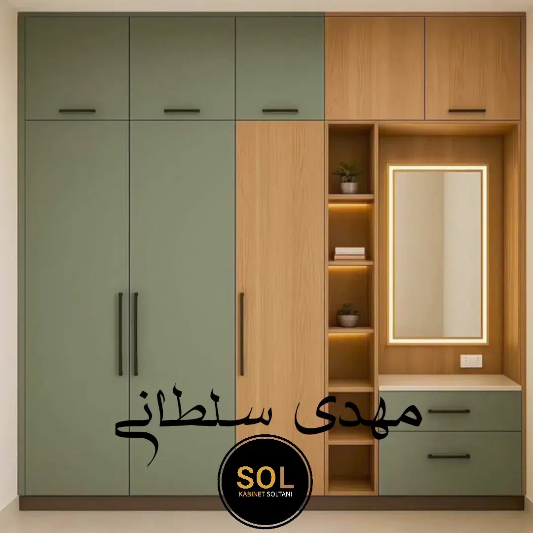 کابینت سفید پسته ای دستگیره استیل کد 1404|مصالح و تجهیزات ساختمان|شیراز, محراب|دیوار