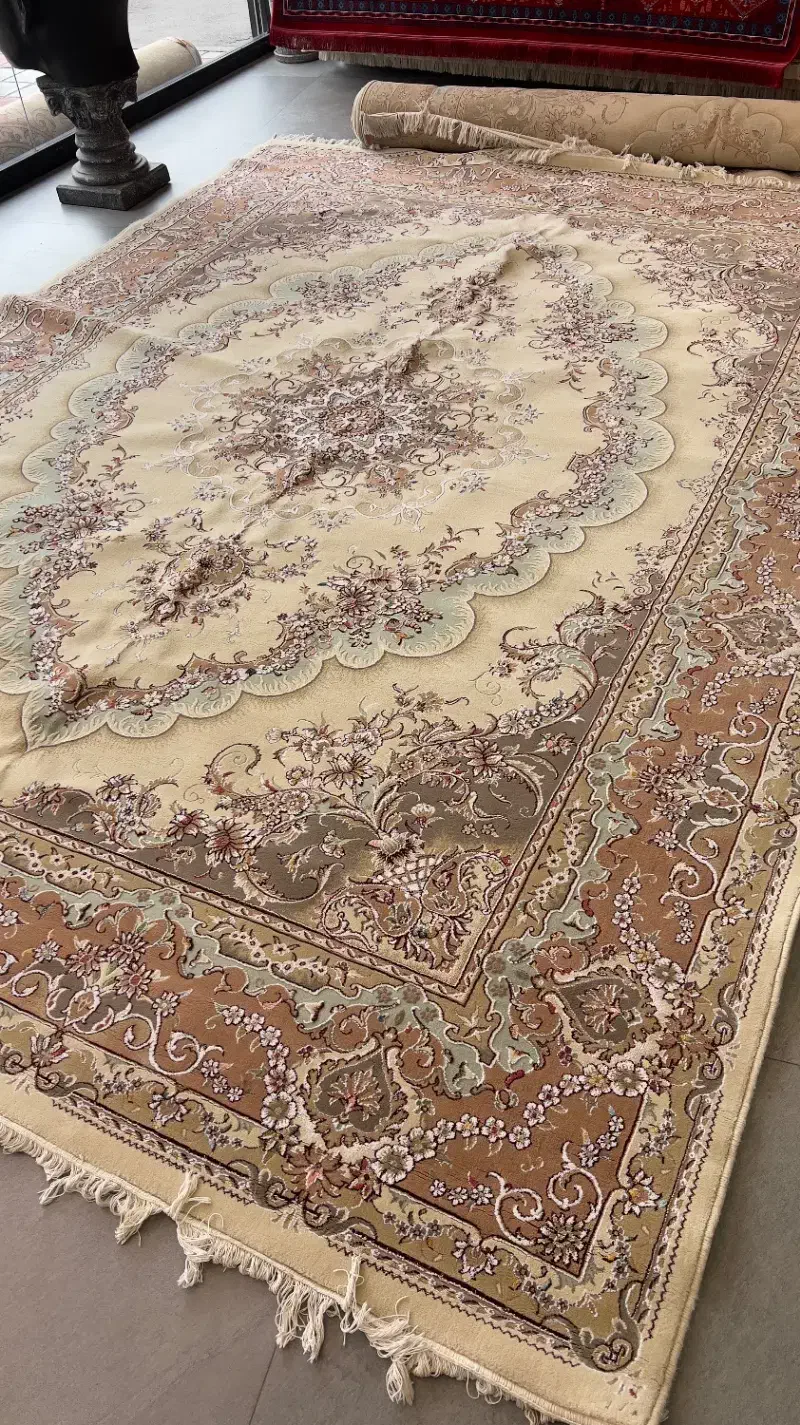 فرش ۱۲ متر جفت کرم شکلاتی|فرش|قزوین, |دیوار