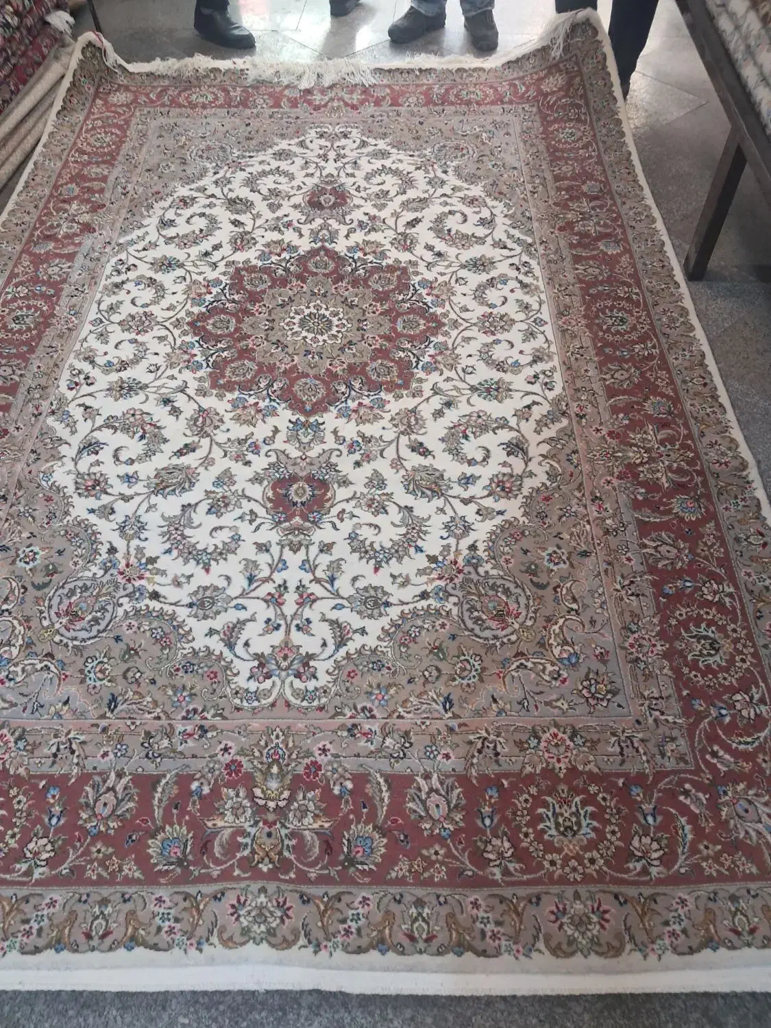 جفت ۶متری کرک گل ابریشم کاشان|فرش|تهران, ازگل|دیوار