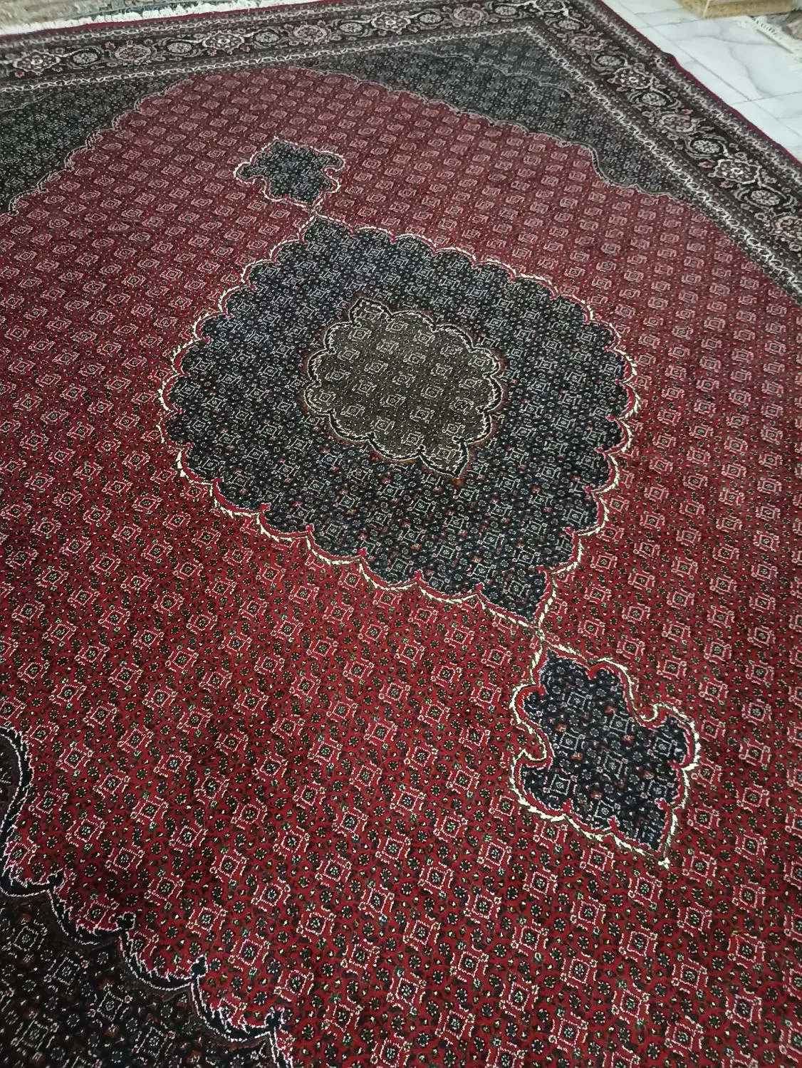 چهارتخته فرش۱۲متری ریز ماهی|فرش|کرمانشاه, |دیوار