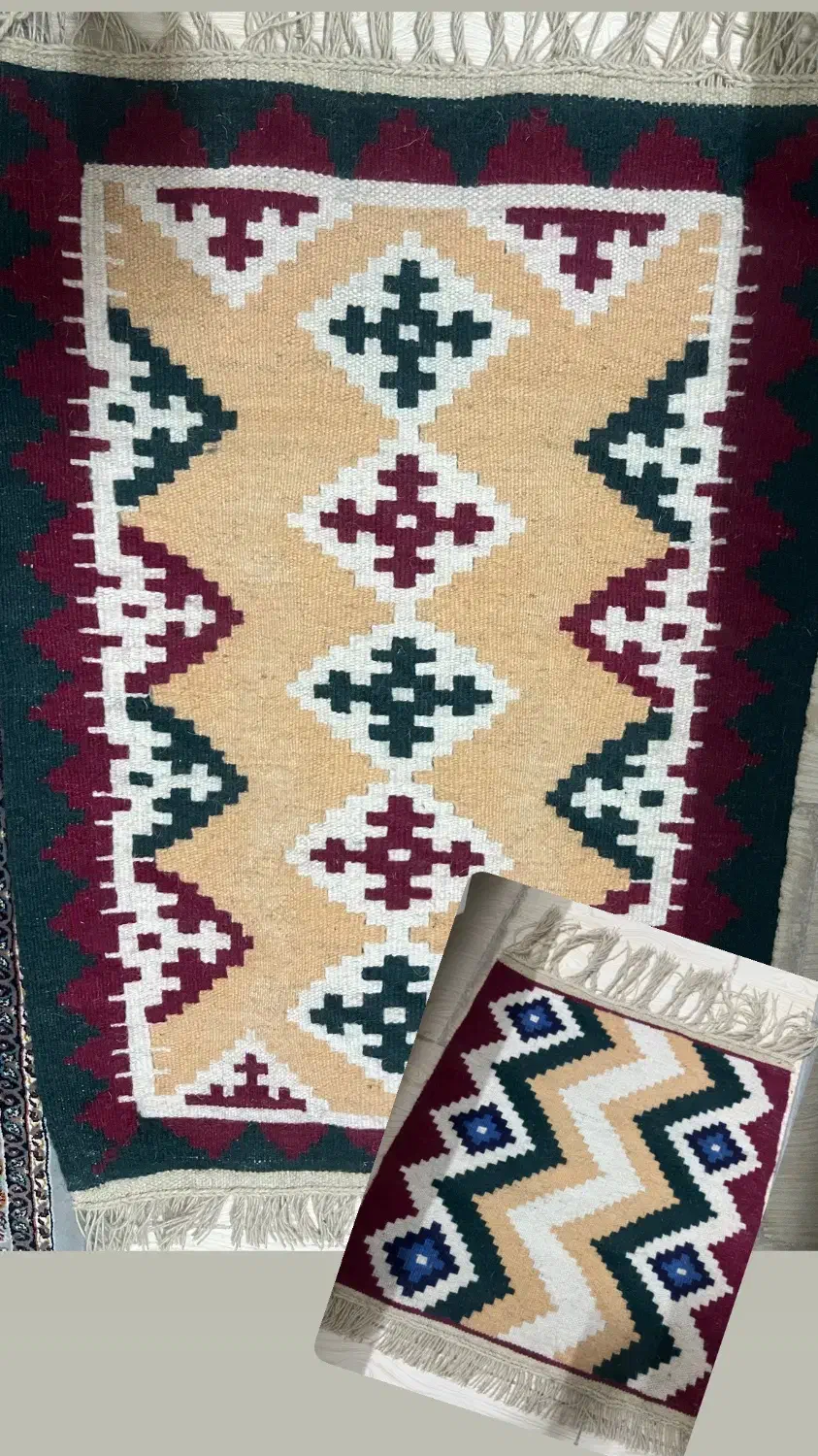 گلیم دست باف|گلیم، جاجیم، گبه|گرمسار, |دیوار